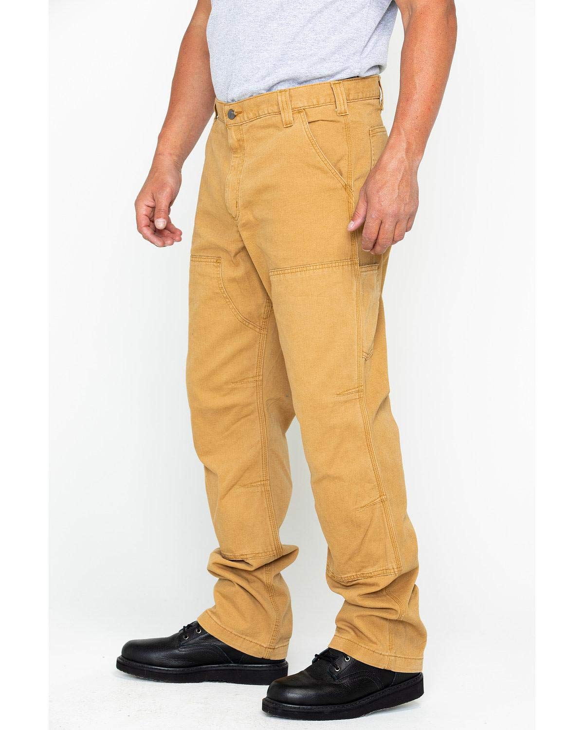 Carhartt Mens Rugged Flex Relaxed Fit Double-Front Utility Work Pants, Hickory, 42W X 34L Us