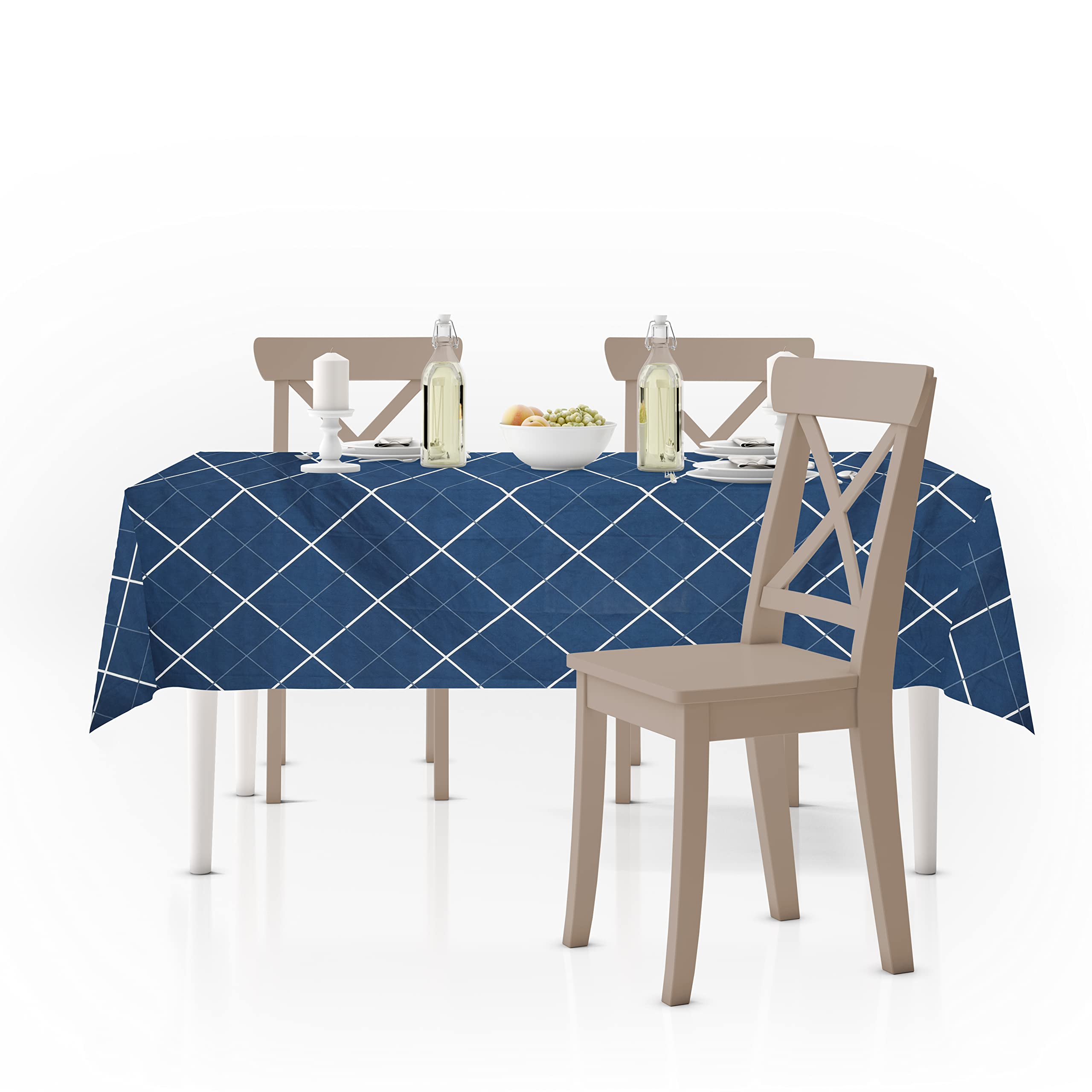 RRC Super Soft Brushed Microfiber Cotton Dining Table Cloth,60X90(Inches) Rectangular Table Covers,6 to 8 Seater Table Covers,Pa