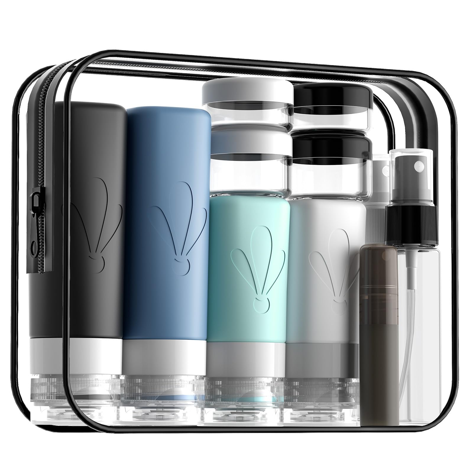 Insfit Silicone Travel Bottles Set, 17 Pack Travel Size Toiletries, Leakproof Travel Bottles For Toiletries, Travel Accessories