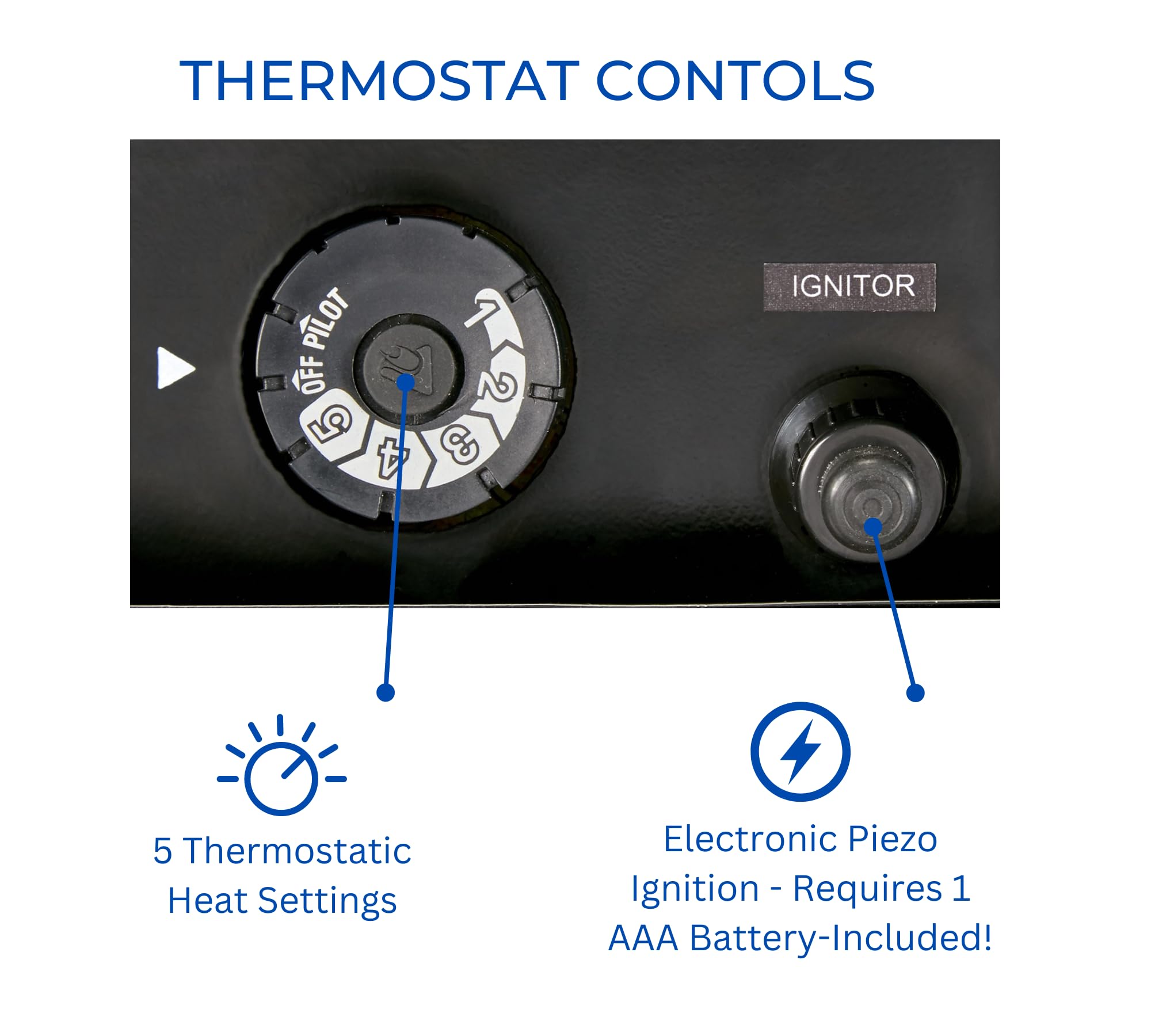 Duluth Forge Dls-18T-1 Dual Fuel Ventless Fireplace Logs Set With Thermostat, Use With Natural Gas Or Liquid Propane, 30000 Btu,