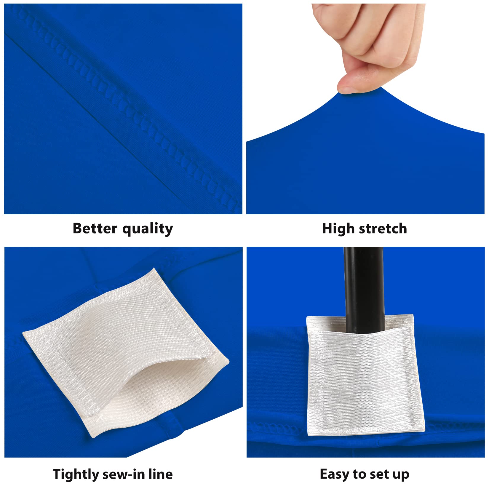 Bddc Table Covers For 8 Foot Tables, Spandex Table Covers 8Ft, Royal Blue Table Cloths Rectangle 8Ft For Events, Wedding, Banque