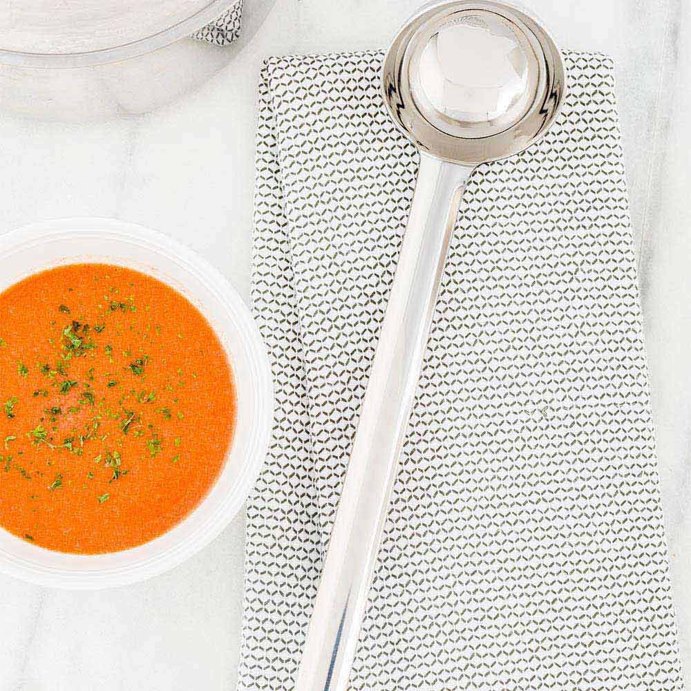 Restaurantware Met Lux 4 Ounce Portion Ladle 1 Multipurpose Portion Serving Spoon - Does Not Corrode Dishwashable Stainless Stee