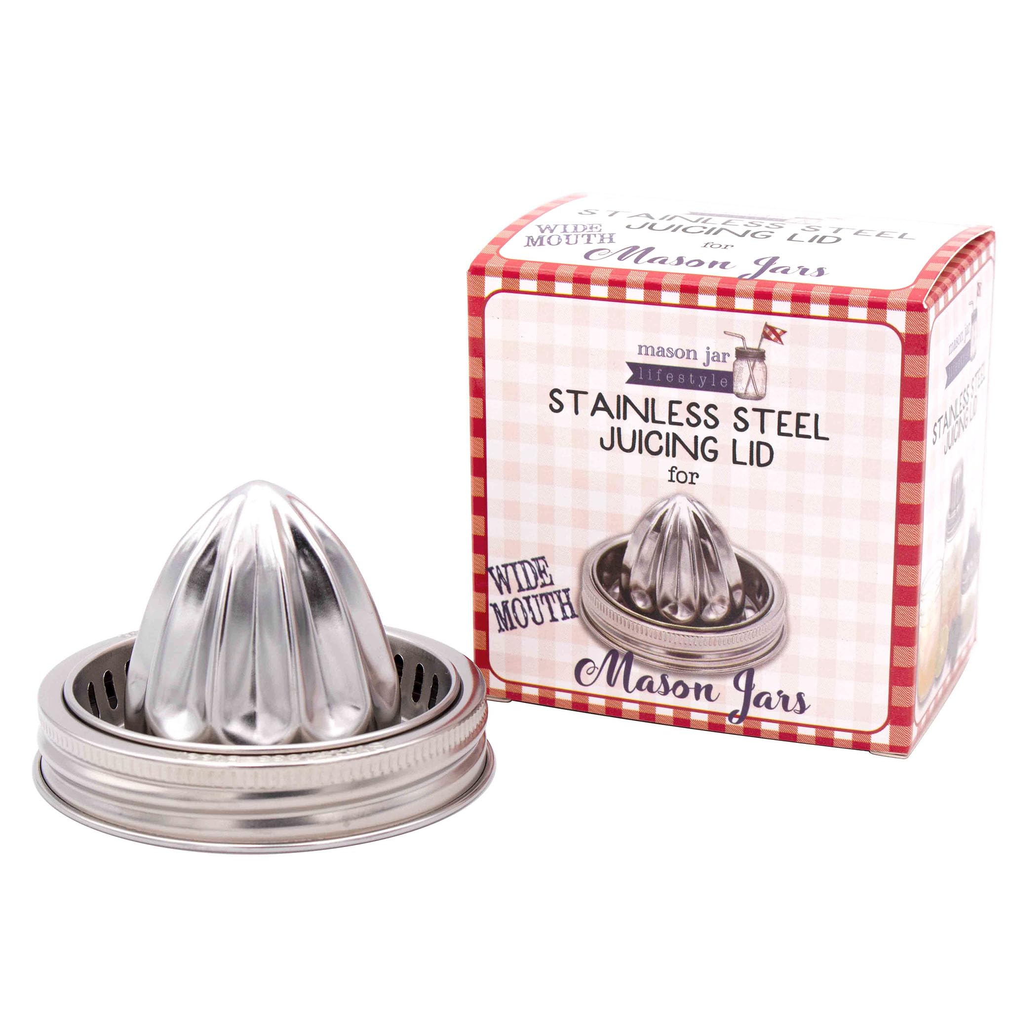 Stainless Steel Juicer Lid For Mason Jars | Metal Citrus Lemon Juice Squeezer Manual Juicer Mason Jar Top For Wide Mouth Jars |