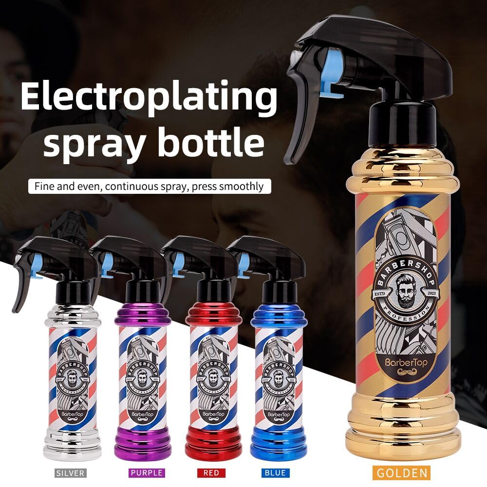 Barbertop Barber Spray Bottle, Barber Stylist Fine Mist Sprayer, Refillable Container & Spray Bottle For Hairdressing, Cleaning,