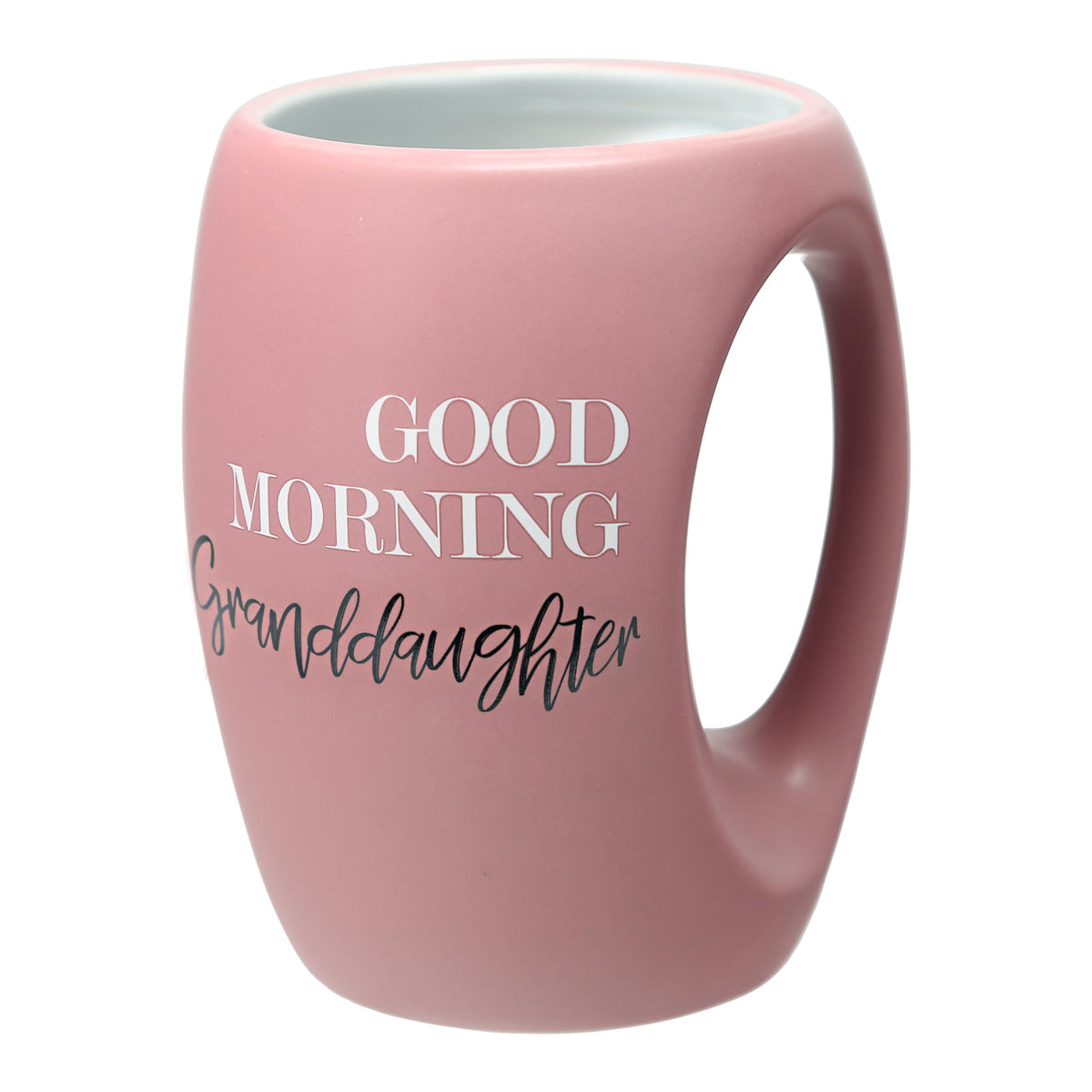 Pavilion - Good Morning Granddaughter - 16 oz Pink Coffee Mug Tea Cup Gift From Grandma Grandpa Grandparents Birthday Long Dista