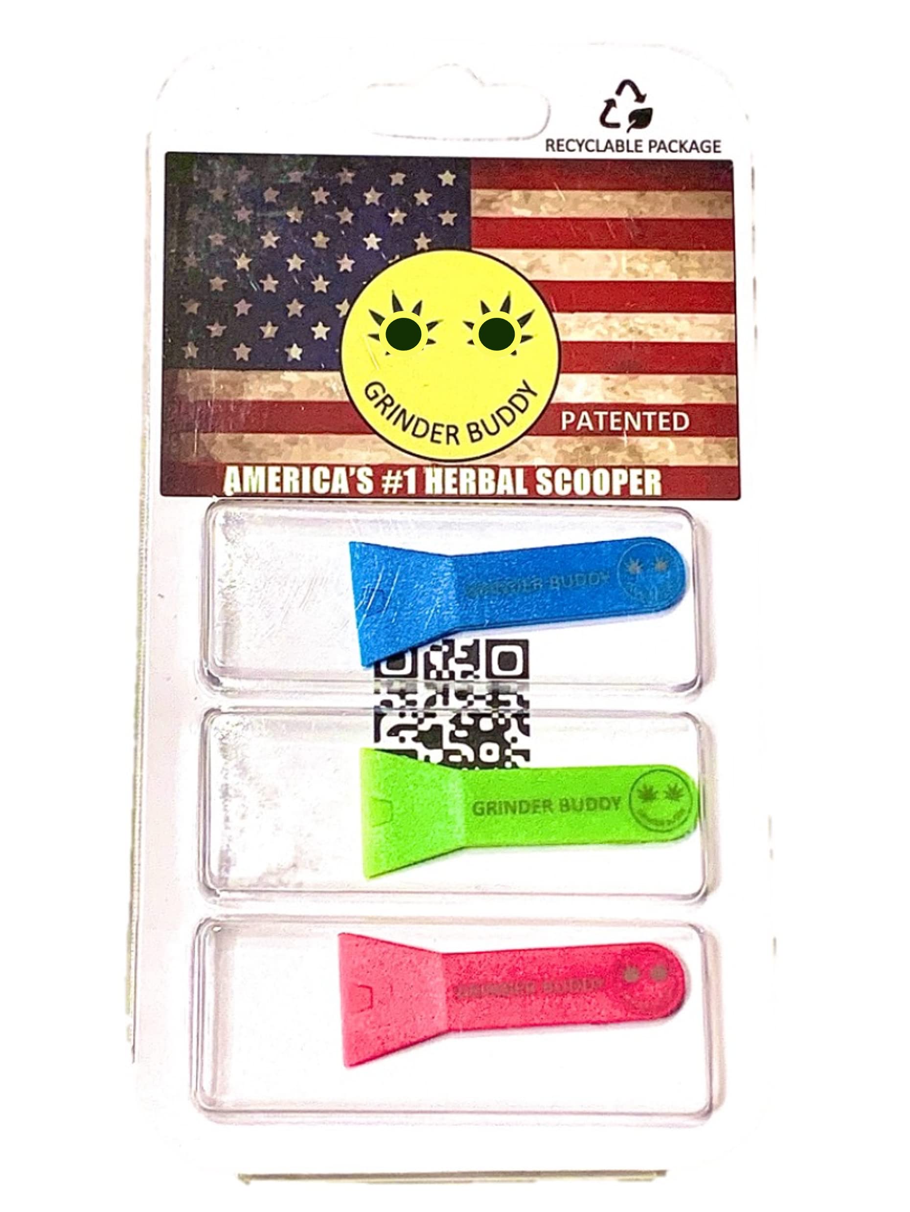 Grinder Buddy Herbal Grinder Scraper/Scoop_(3) Scoops Per Pack_Pollen Shovel Scoop Pollen Scraper Kit For Grinder Spice Grinder