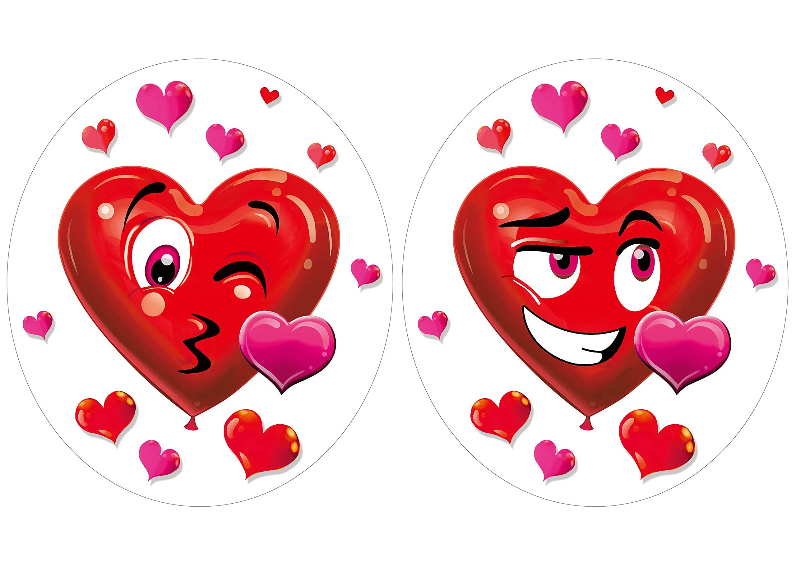 Iconikal 2-Piece Toilet Seat Cling Decoration Set, Valentine'S