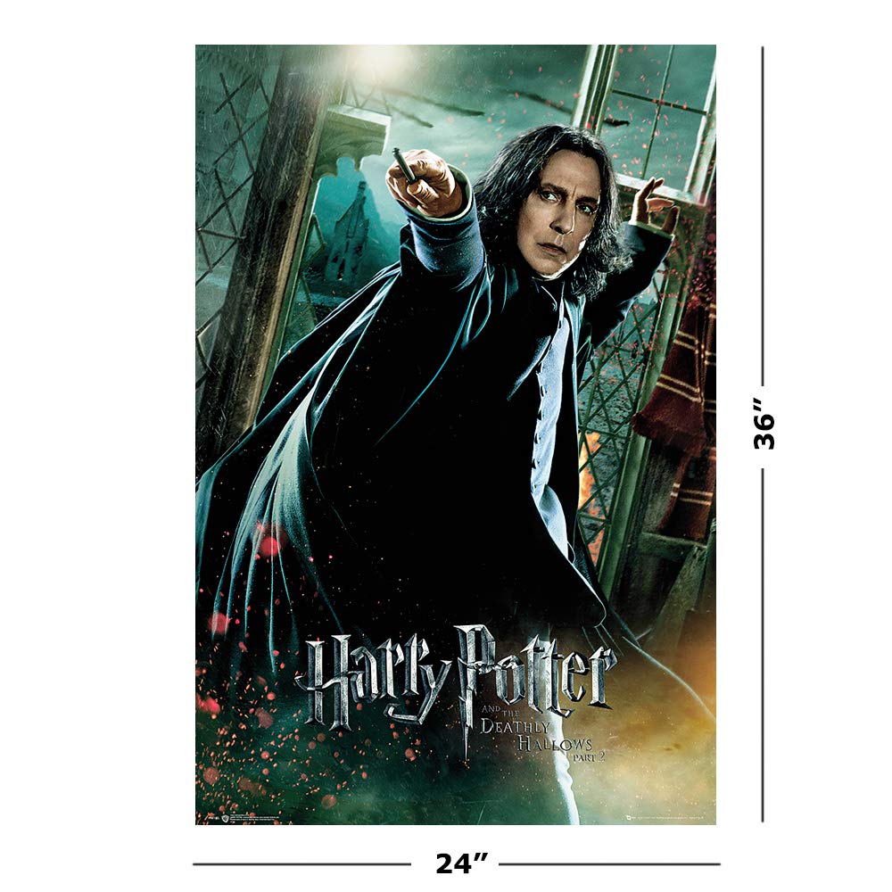 Harry Potter And The Deathly Hallows - Movie Poster/Print (Professor Severus Snape/Alan Rickman - Wand) (Size: 24 Inches X 36 In
