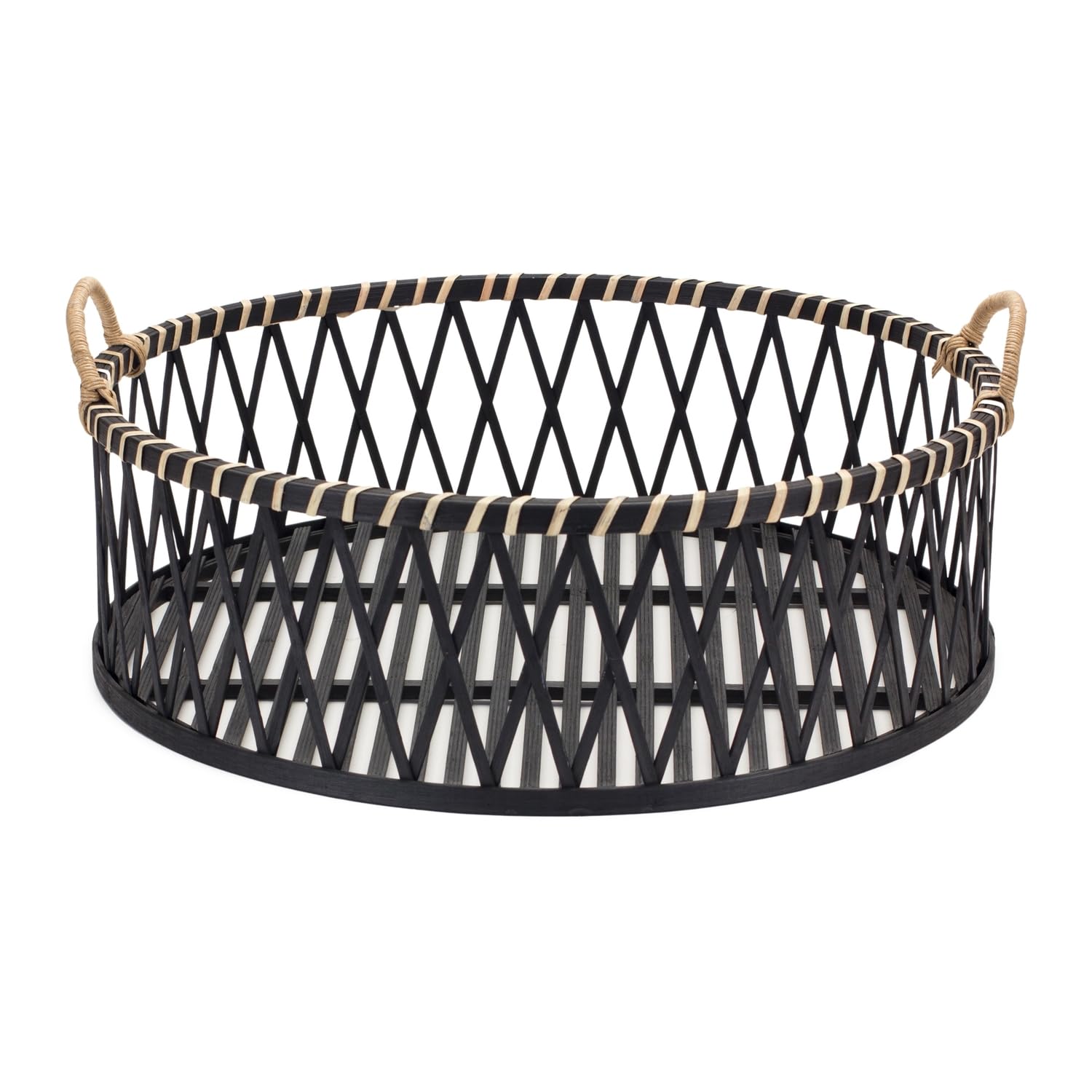 Bamboo And Rattan Tray (Set Of 2)