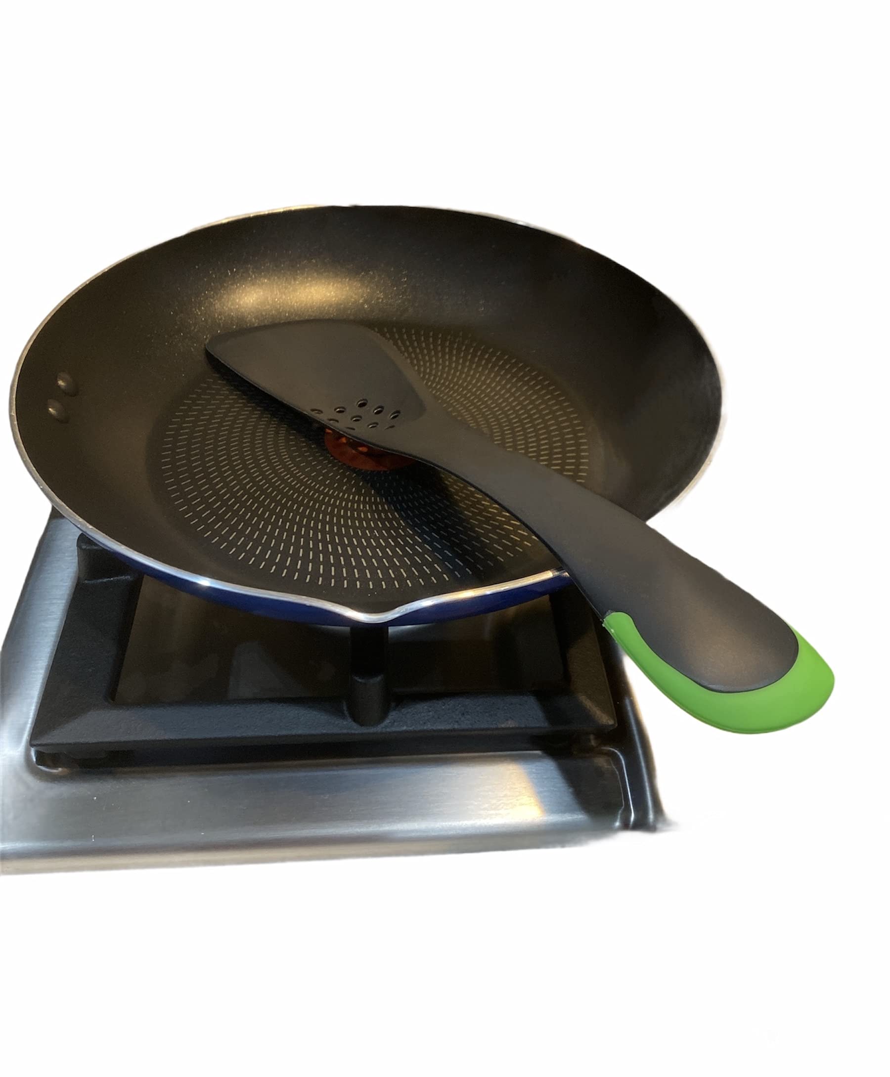 Roaming Cooking Kitchen Utensil 5 In 1 Multifunctional Nonstick Cutter, Turner, Colander, Soup Spoon, Spatula, Green