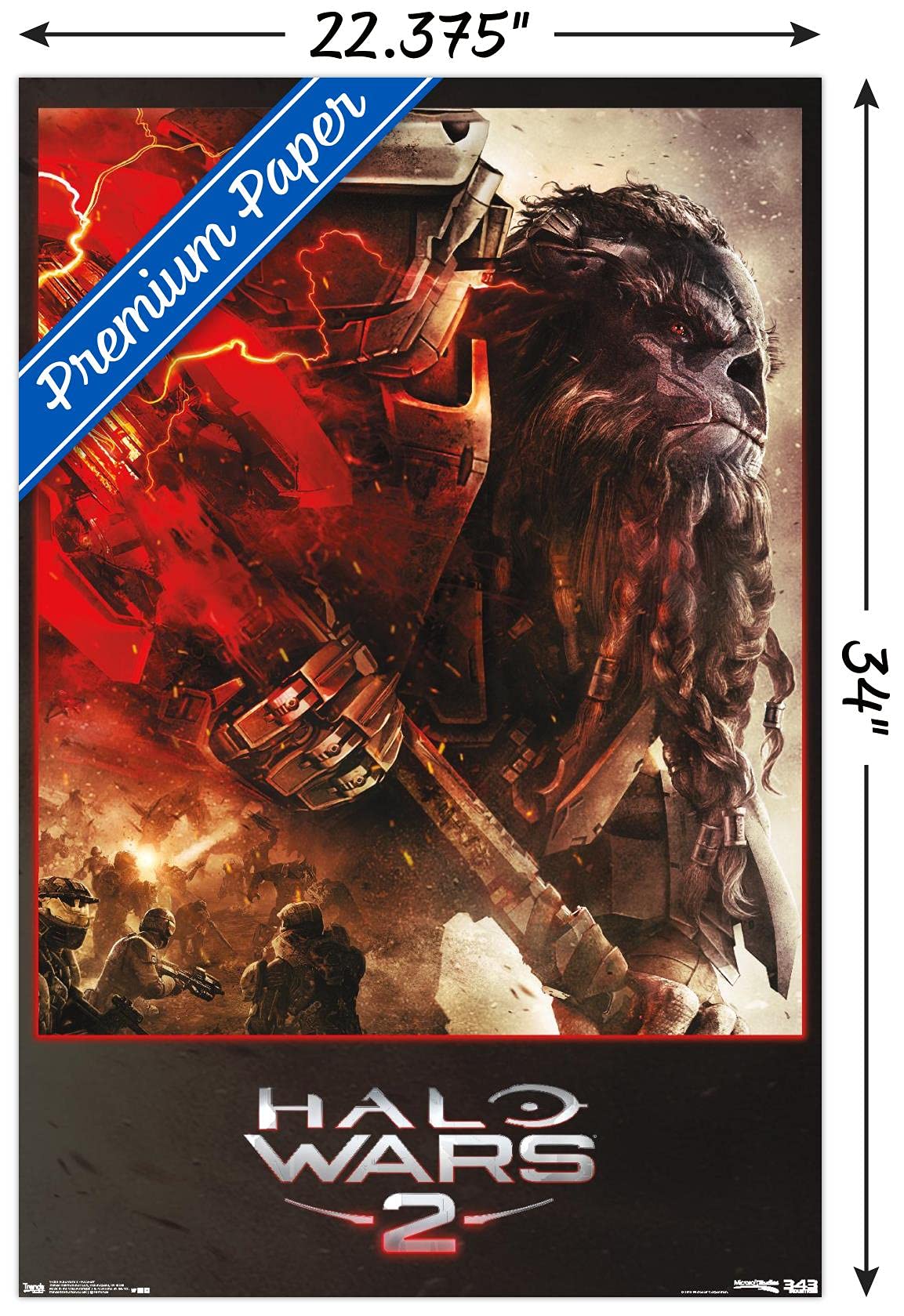 Trends International Halo: Halo Wars 2 - Face-Off Wall Poster, 22.375'' X 34'', Premium Unframed Version