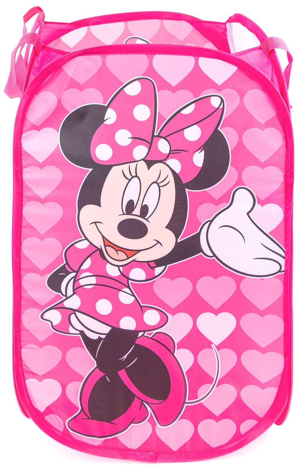 Jay Franco Disney Minnie Mouse Pop Up Hamper - Mesh Laundry Basket/Bag with Durable Handles (Official Disney Product)