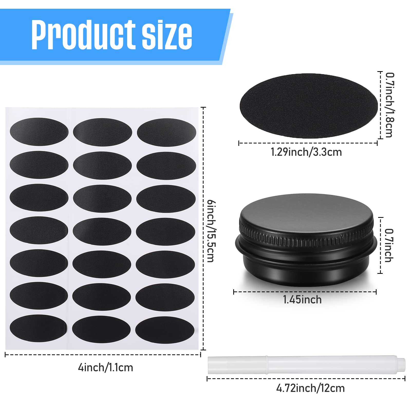 Patelai 100 Pcs Metal Tins 0.5 Oz Screw Top Round Tin Cans Aluminum Tin Jar Lip Balm Tin Containers Bottle Empty Travel Cosmetic