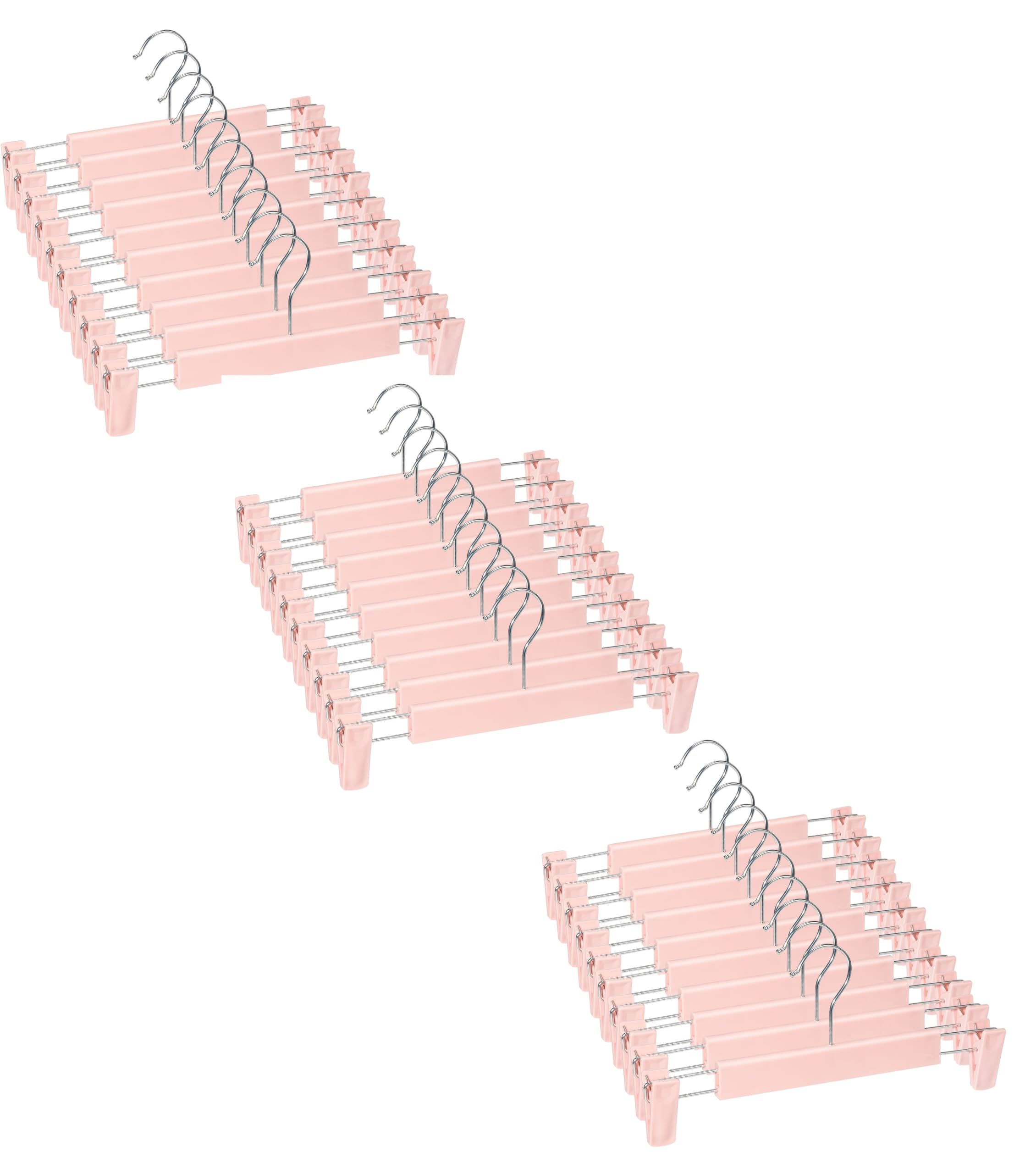 Lamitocs Skirt Hangers,Pants Hangers With Clips,360  Swivel Hooks Space Saving Hangers For Pants, Skirts, Clothes, Jeans (30 Pac