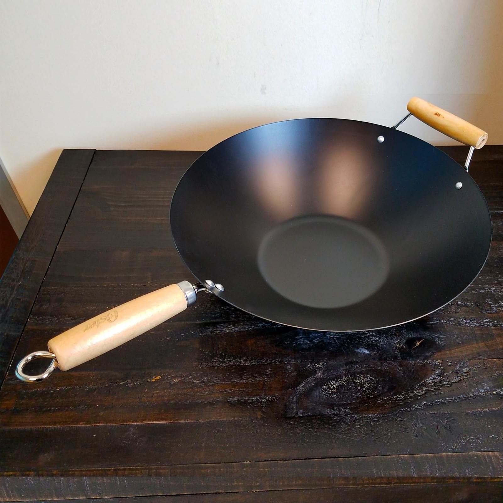 Oster Findley 13.7 In. Carbon Steel Wok
