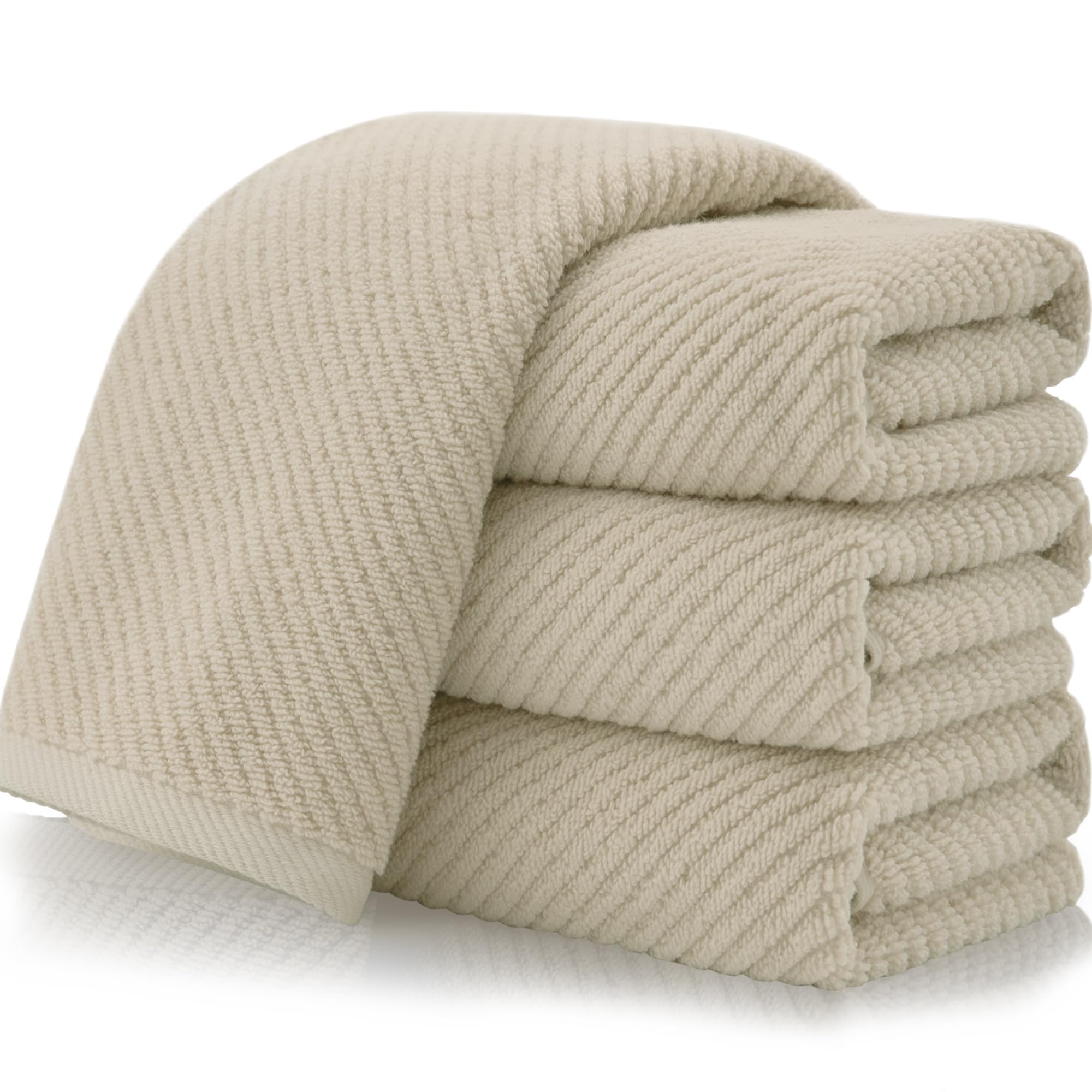 Voova & Movas Bathroom Hand Towels Set Of 4 - Large 18''X28'' | 100% Cotton | Lightweight | Thick | Quick Dry | Soft | Absorb, H