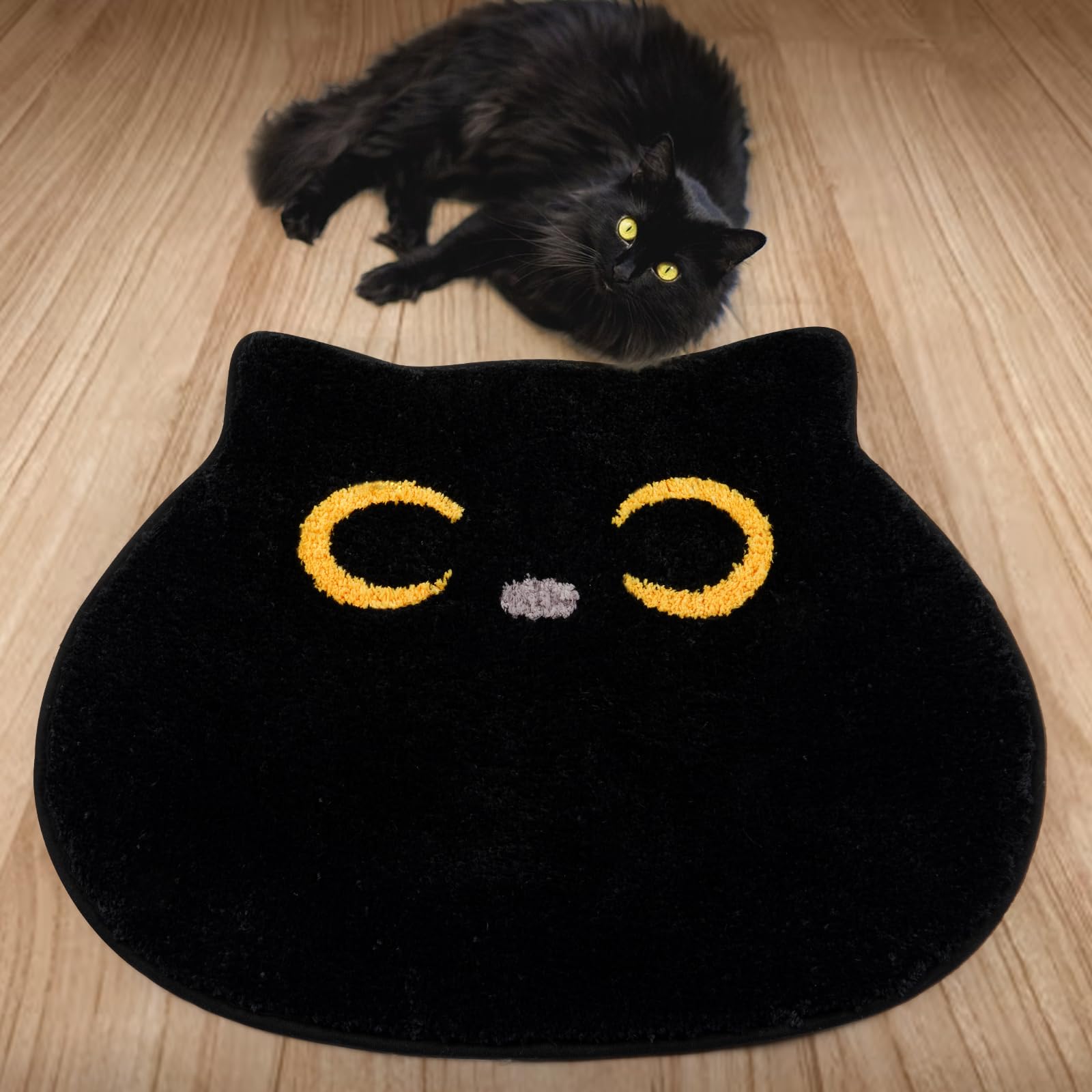 Nigoways Bath Rug - Cute Bathroom Mat,Cat Bath Mat,Absorbent Bath Mat,Washable Indoor Mat,Non Slip Soft Bath Mats For Bathroom B