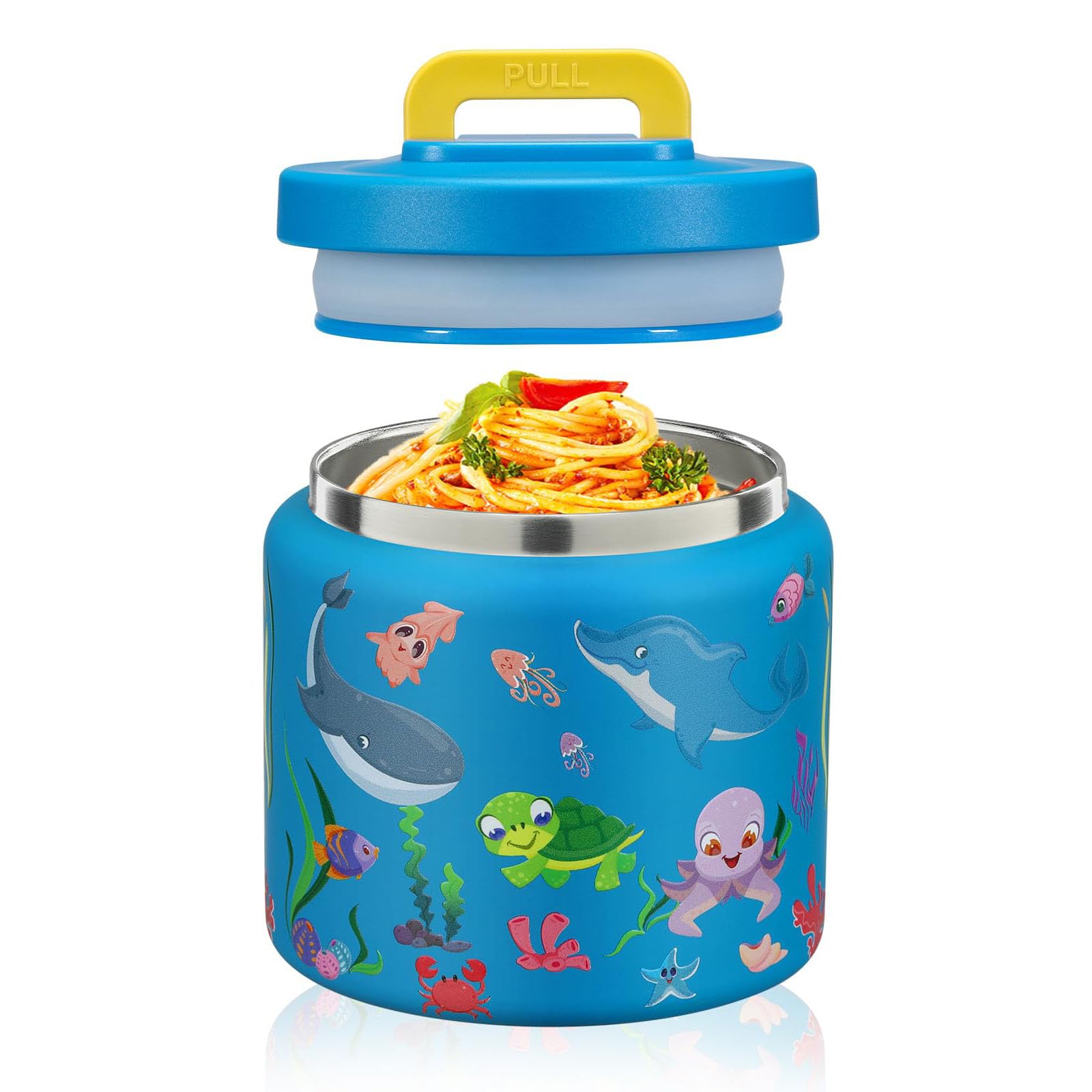 JXXM 13.5 Oz Thermo Food Jar for Hot & Cold Food for Kids, Insulated Lunch Containers Hot Food Jar,Leak-Proof Vacuum Stainless S
