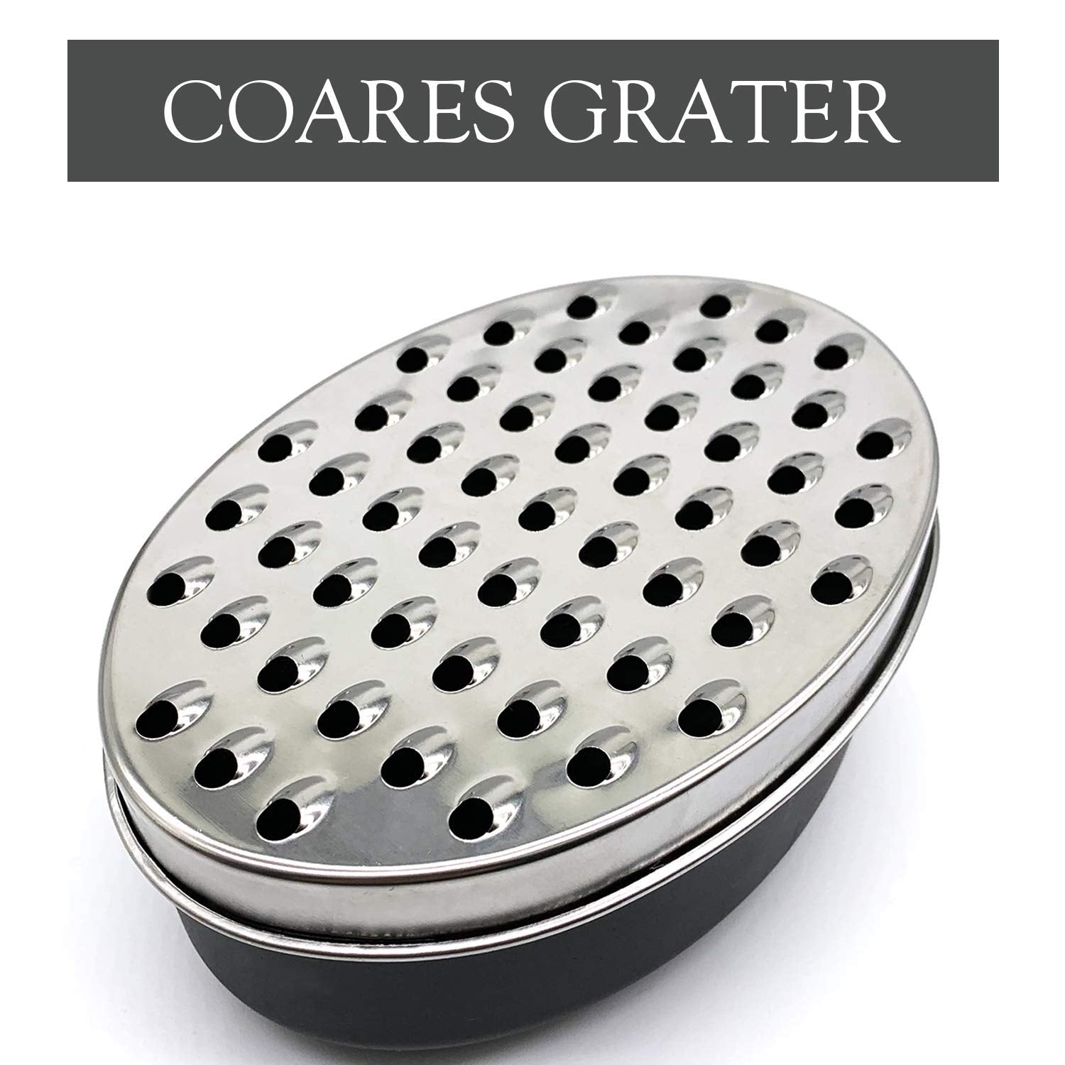 Cheese Grater Citrus Lemon Zester With Food Storage Container & Lid - Perfect For Hard Parmesan Or Soft Cheddar Cheeses, Ginger,