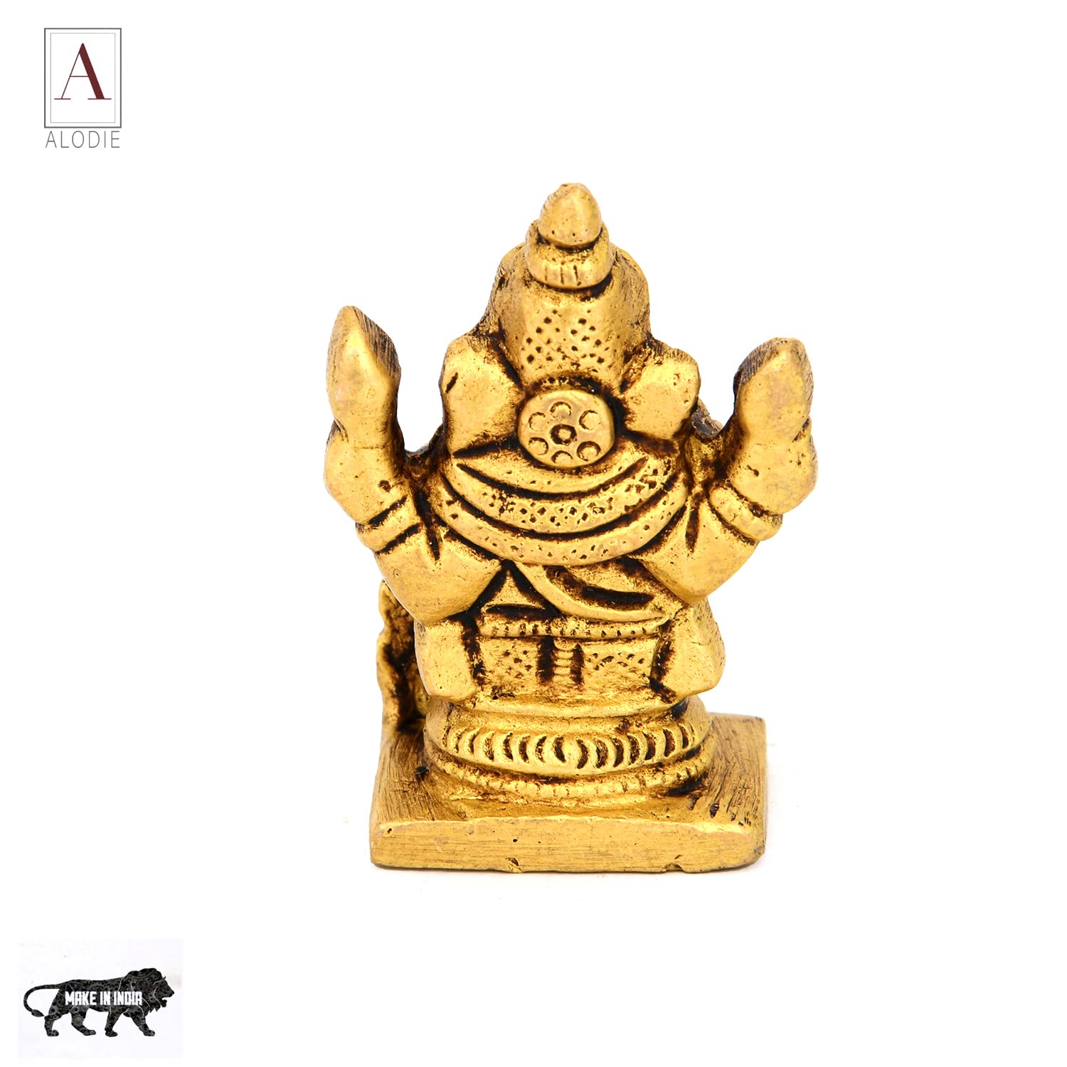 Alodie- Brass Ganesh Bhagwan Idol, Ganpati Idol, Bappa Murti Small For Home Entrance Decor Diwali Gift Ganesha
