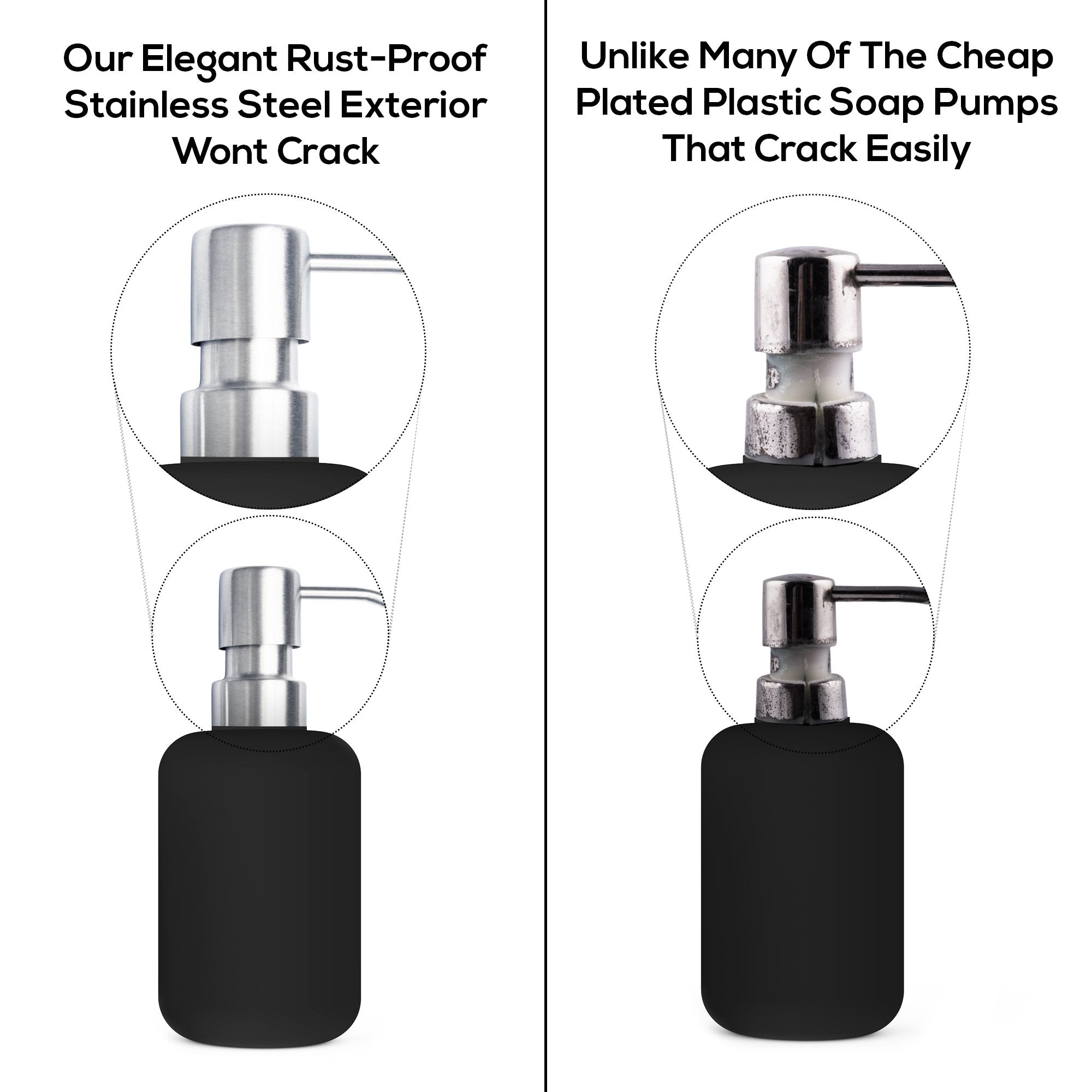 Bathroom Countertop Soap Dispensers (Brushed Nickel  4 Pack)