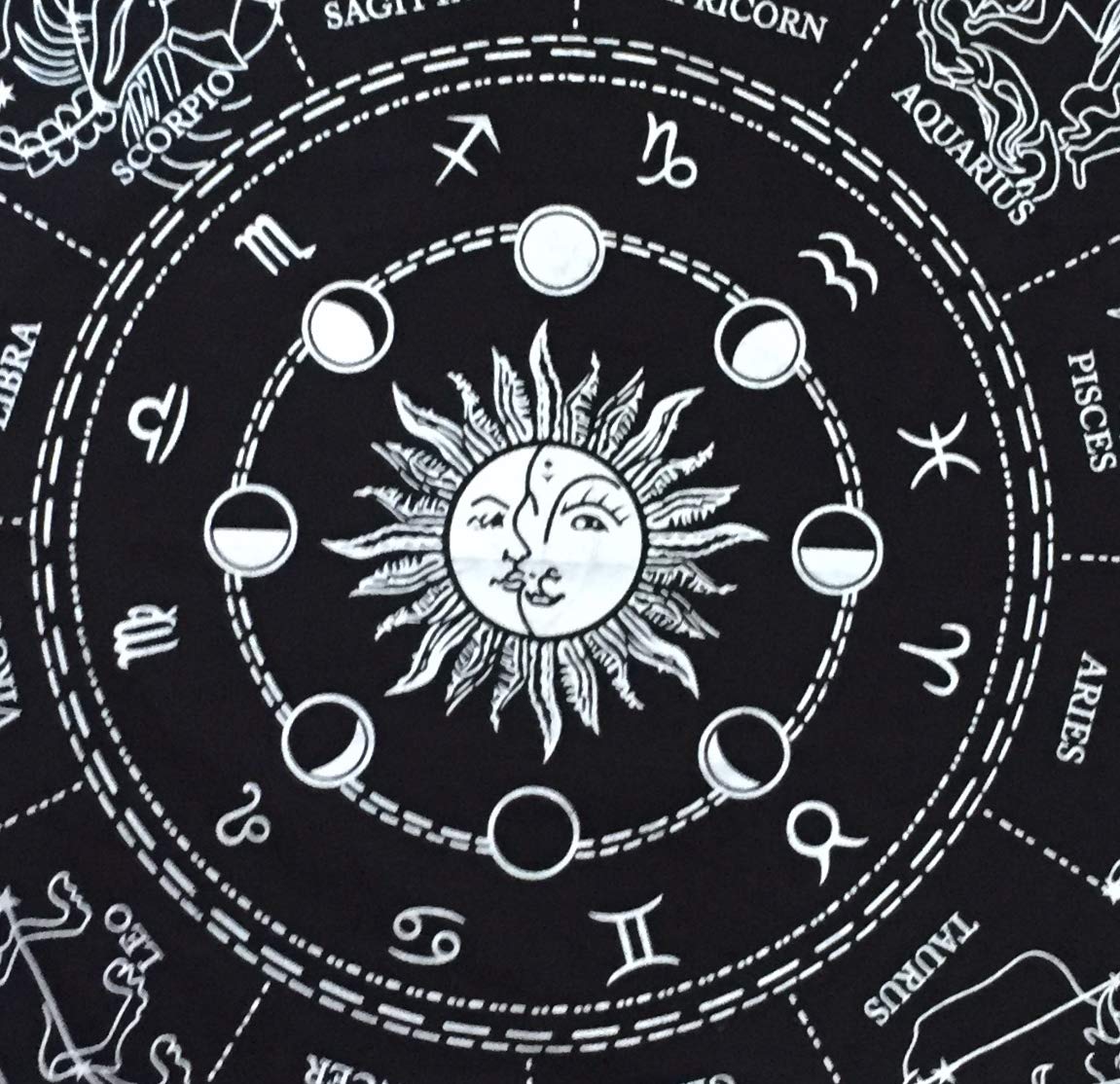 Indian Consigners Altar Cloth Zodiac Witchcraft Alter Tarot Spread Top Cloth Wiccan Square Spiritual 24 By 24 Sacred Cloth Unive