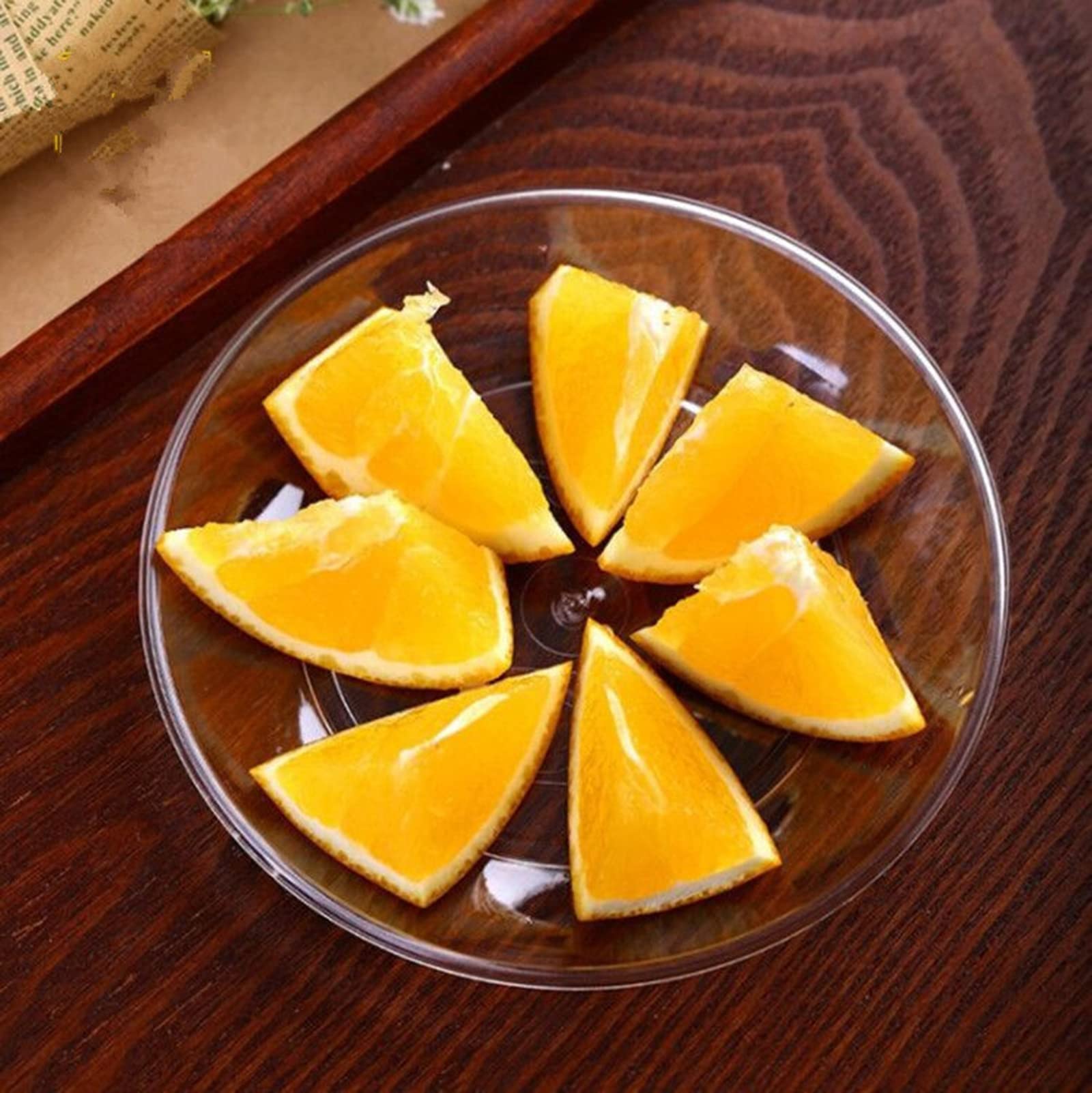 200 Pack Disposable Clear Plates 5 Inch Plastic Dessert Plates Wedding Cake Appetizers Plates For Party Dinner Bbq Travel