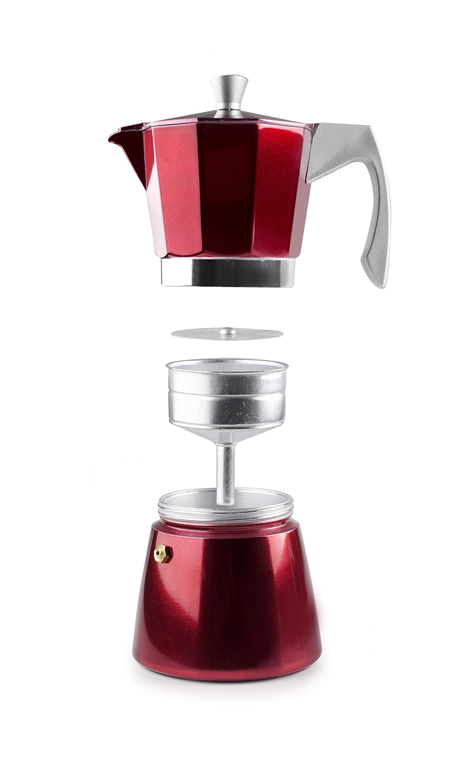 AZ FLAG Ibili Espresso Coffee Maker Evva Red 9 Cups  30 x 30 x 30 cm