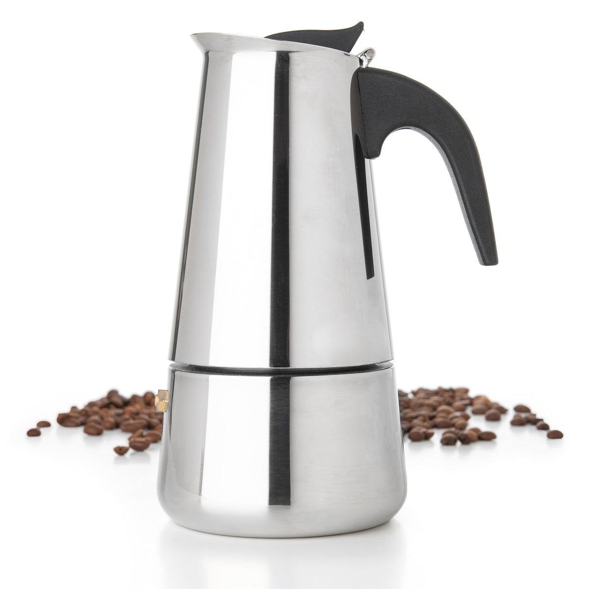 Mixpresso 9 Cup Greca Stovetop Espresso Maker 450Ml/15Oz, Moka Pot With Coffee Percolator Design, Stainless Steel Stove Top Coff