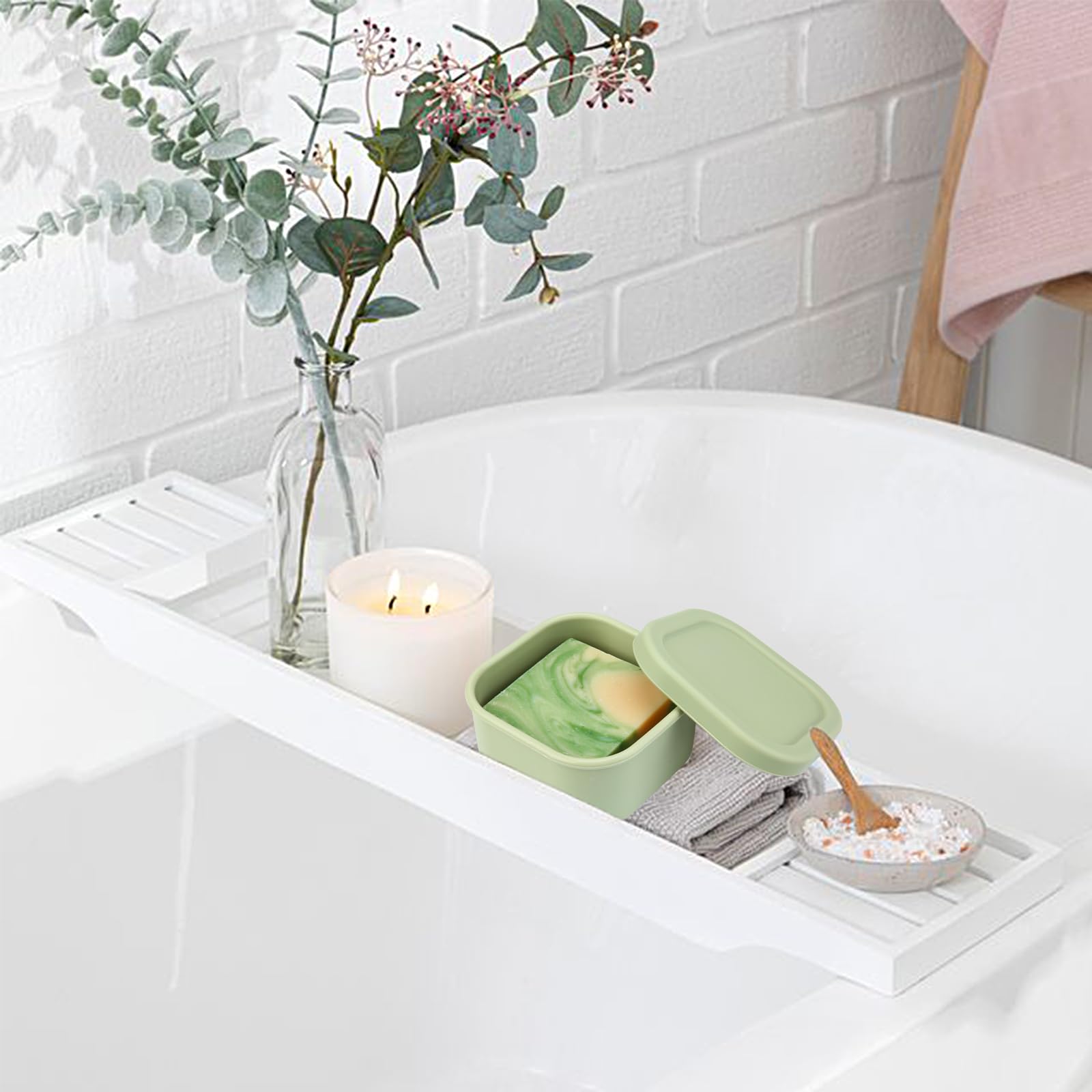 Travel Soap Container, Leakproof Soap Case, Square Shampoo Bar Case, Leakproof Soap Box With Draining Layer, Slip-Resistant Port