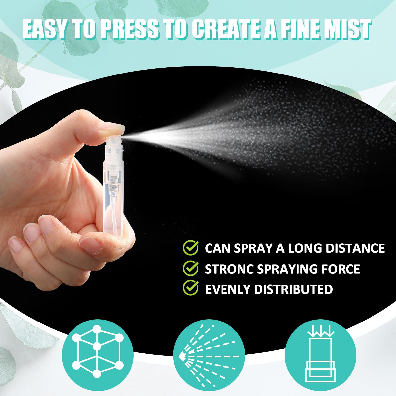 Zhehao 200 Pcs Mini Spray Bottles 3 Ml Clear Plastic Perfume Bottles Refillable Fine Mist Perfume Atomizer Portable Empty Sample