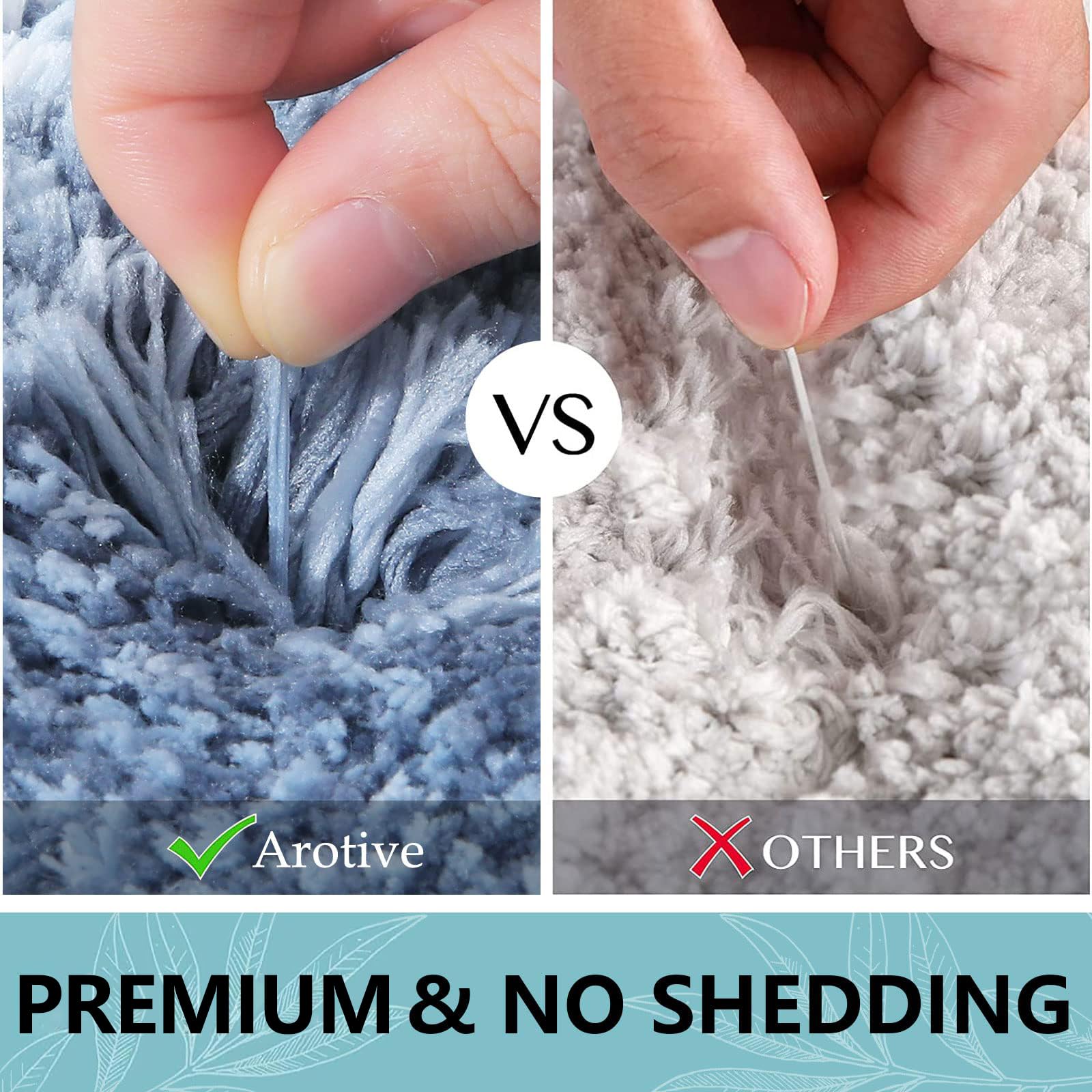 Arotive Bathroom Rugs Bath Mat, Shaggy Soft And Absorbent Microfiber Bath Rugs, Thick Plush Bath Carpet, Non Slip Machine Wash D