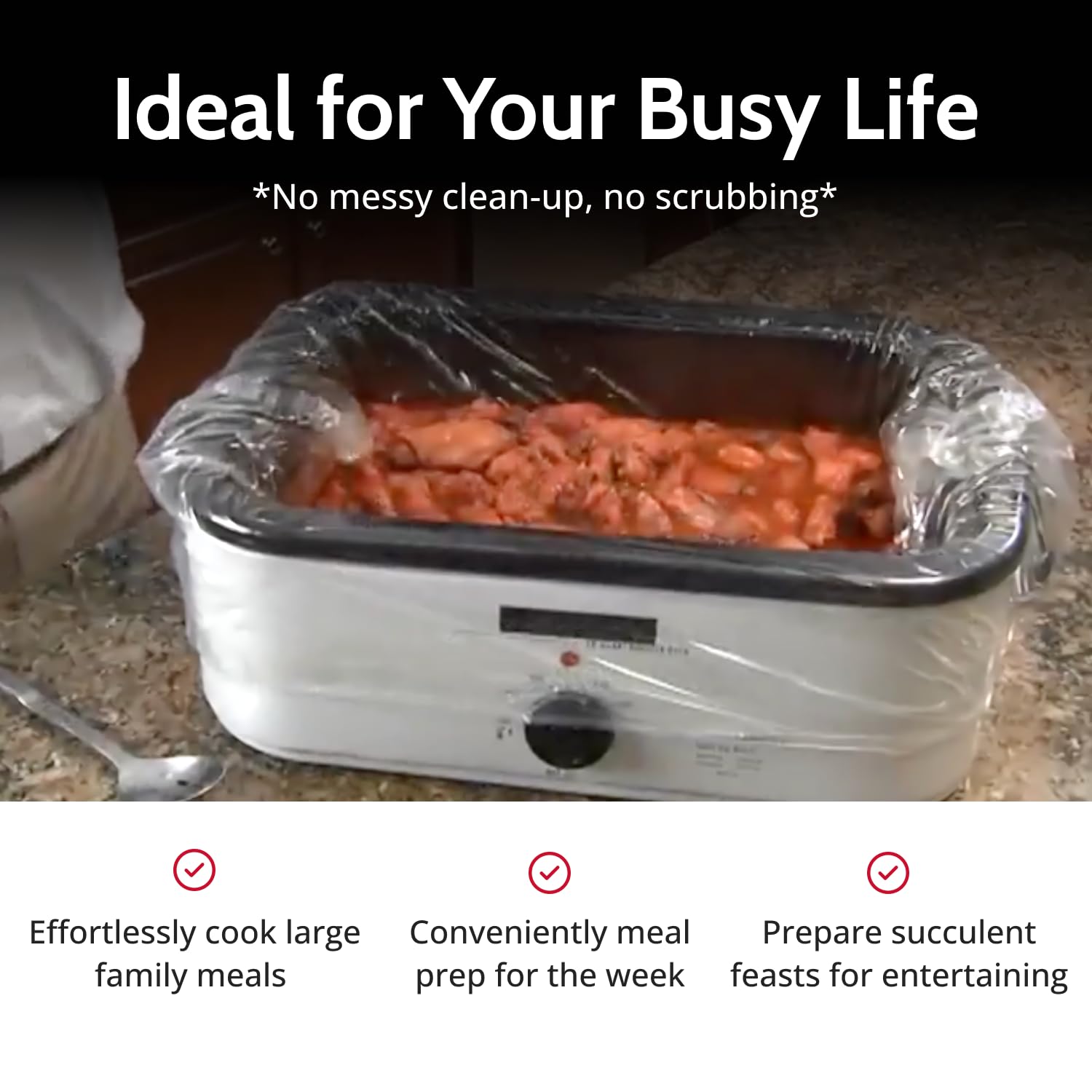 PanSaver Disposable Electric Roasting Pan Liners, Nonstick Foil, 2 Count, Silver, Model 45950 for Instant Cleanup