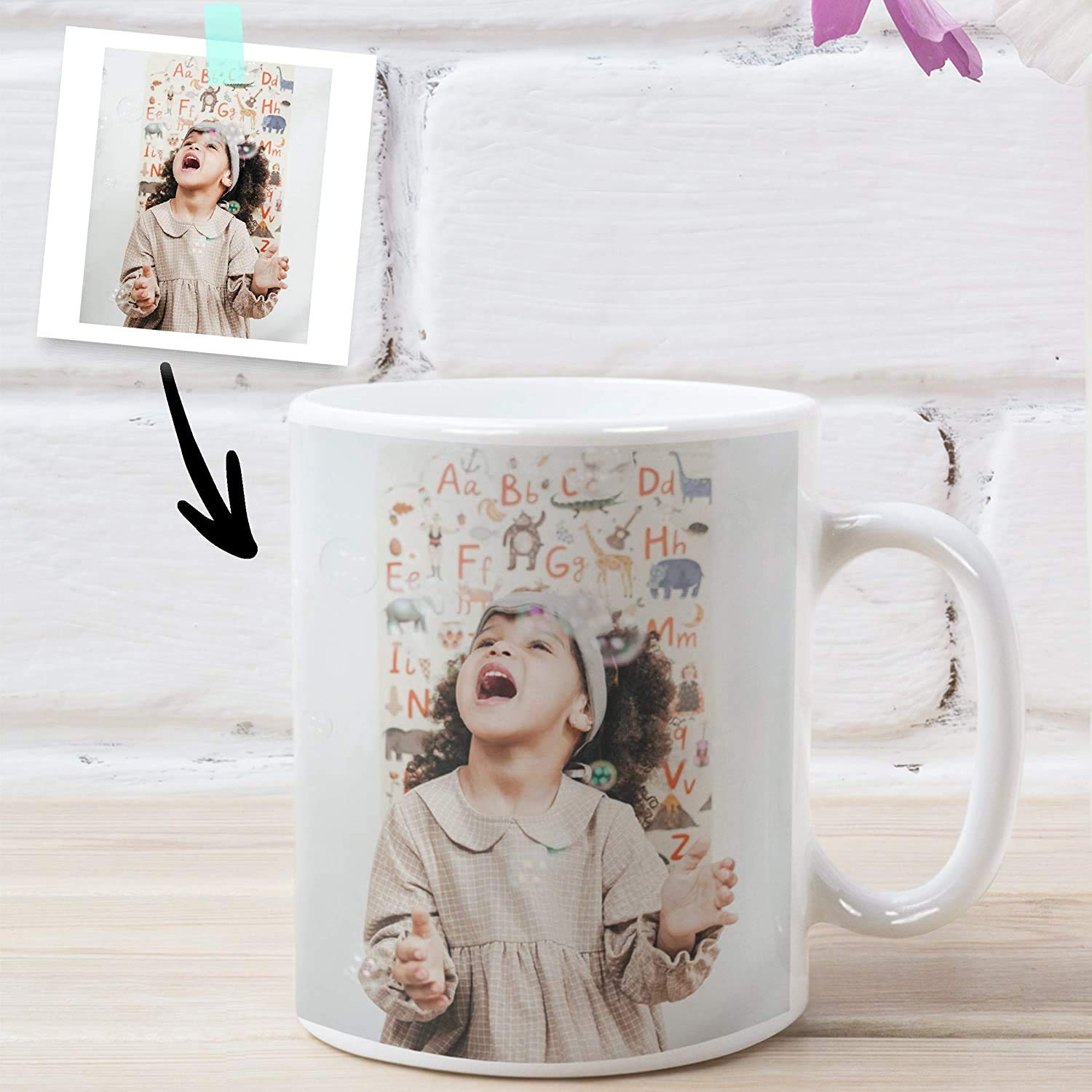 Clapcart Customized/Personalized Photo On Coffee Mug/Cup For Gift - White Ceramic Mugs, 325 Ml