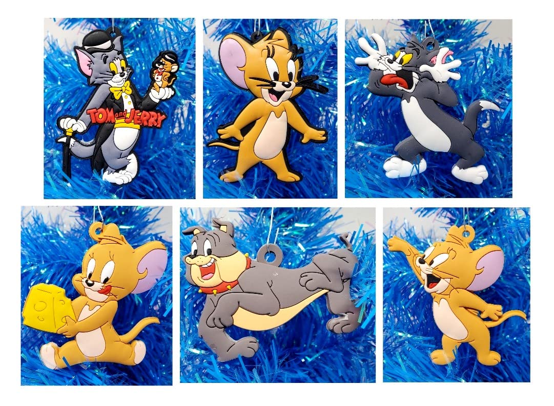 Cartoon Classic Iconic Cat and Mouse Duo Deluxe Christmas Ornament Set - Unique Shatterproof Design (Unique Design)