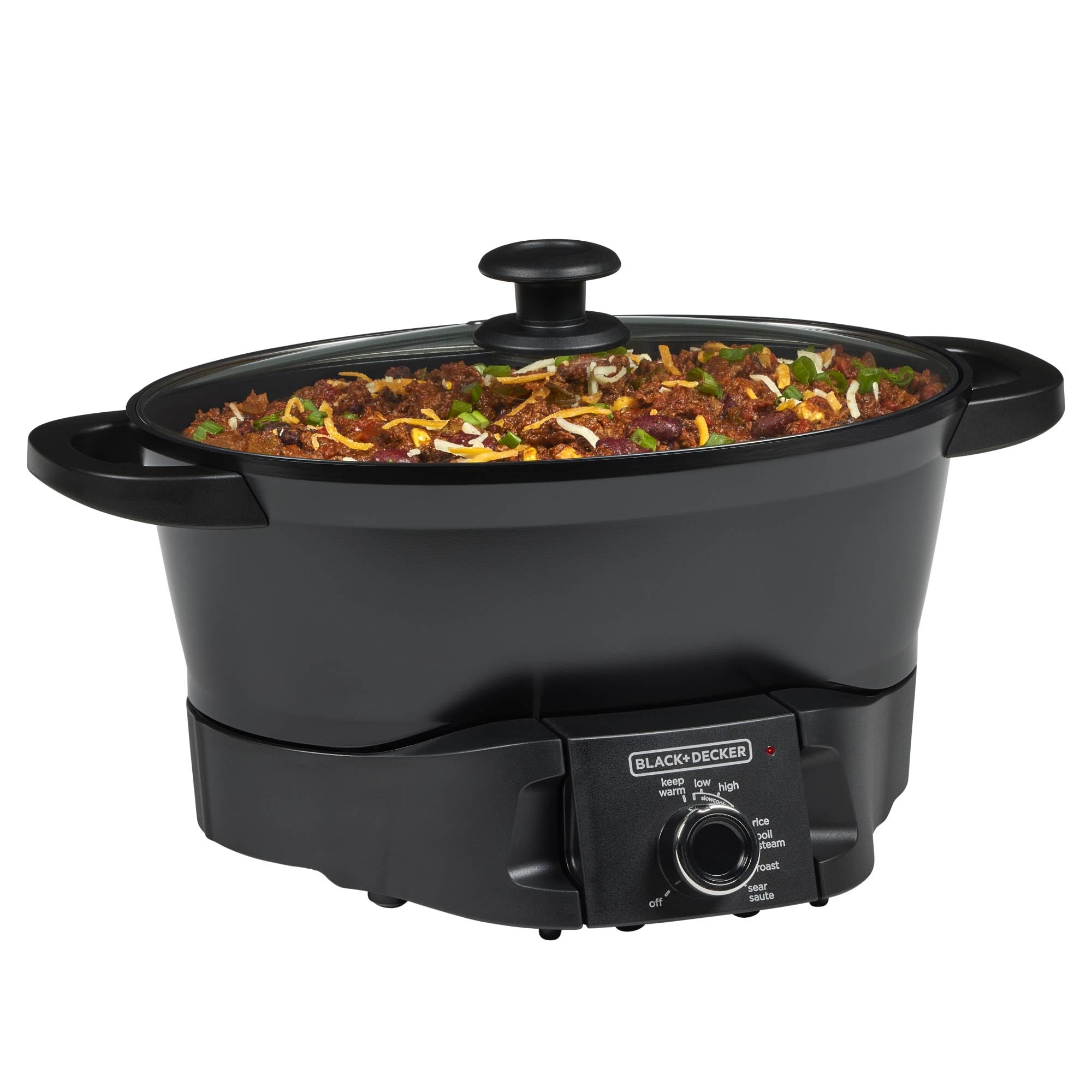 BLACK+DECKER Multicooker 7QT Family Size, 5-in-1 Functions, Neat N Clean Technology, Slow Cook, Steam/Boil, Precision Roast, Sea