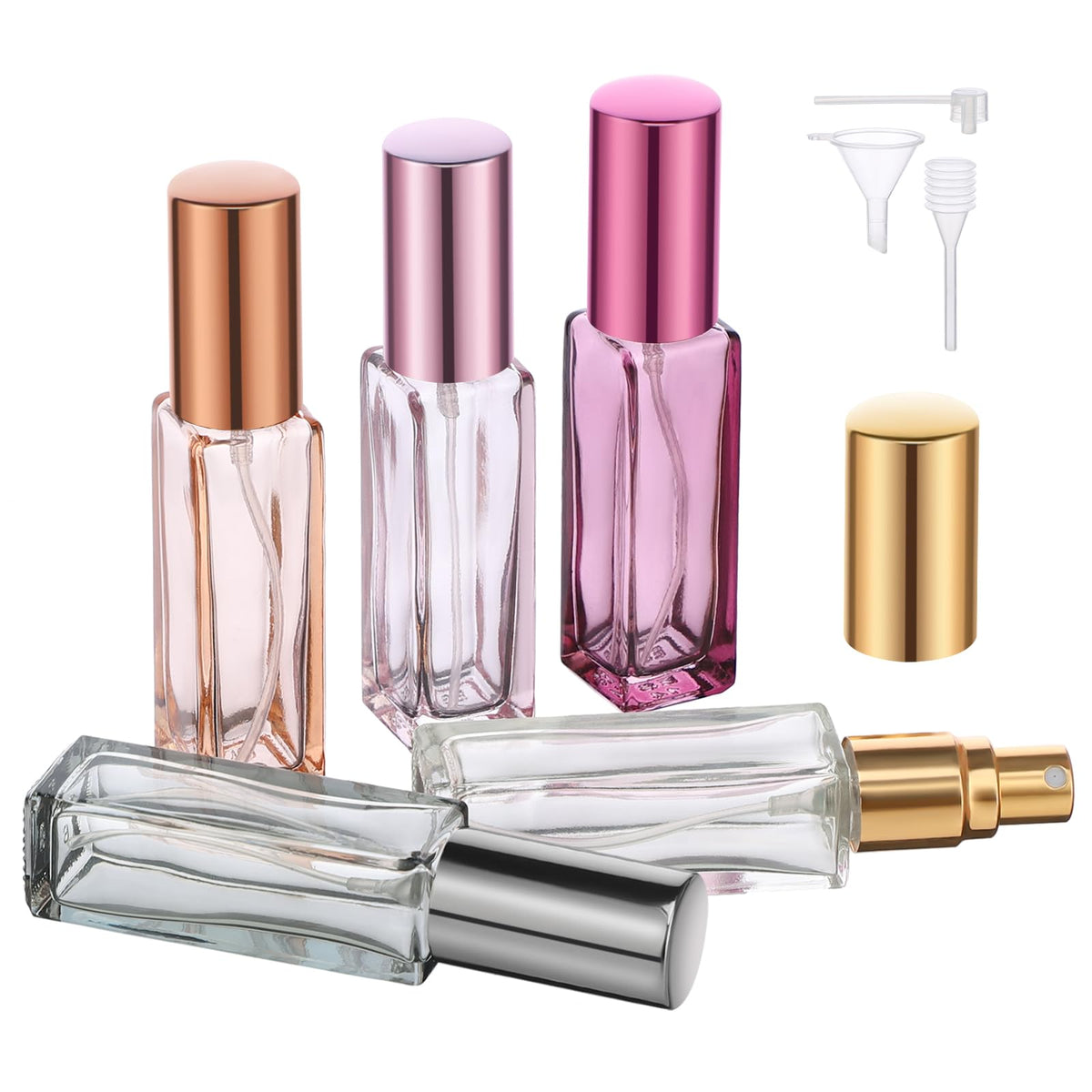 Segbeauty 5Pcs 10Ml Perfume Travel Refillable, Mini Cologne Perfume Bottles Empty, Portable Atomizer Sprayer For Perfume Travel