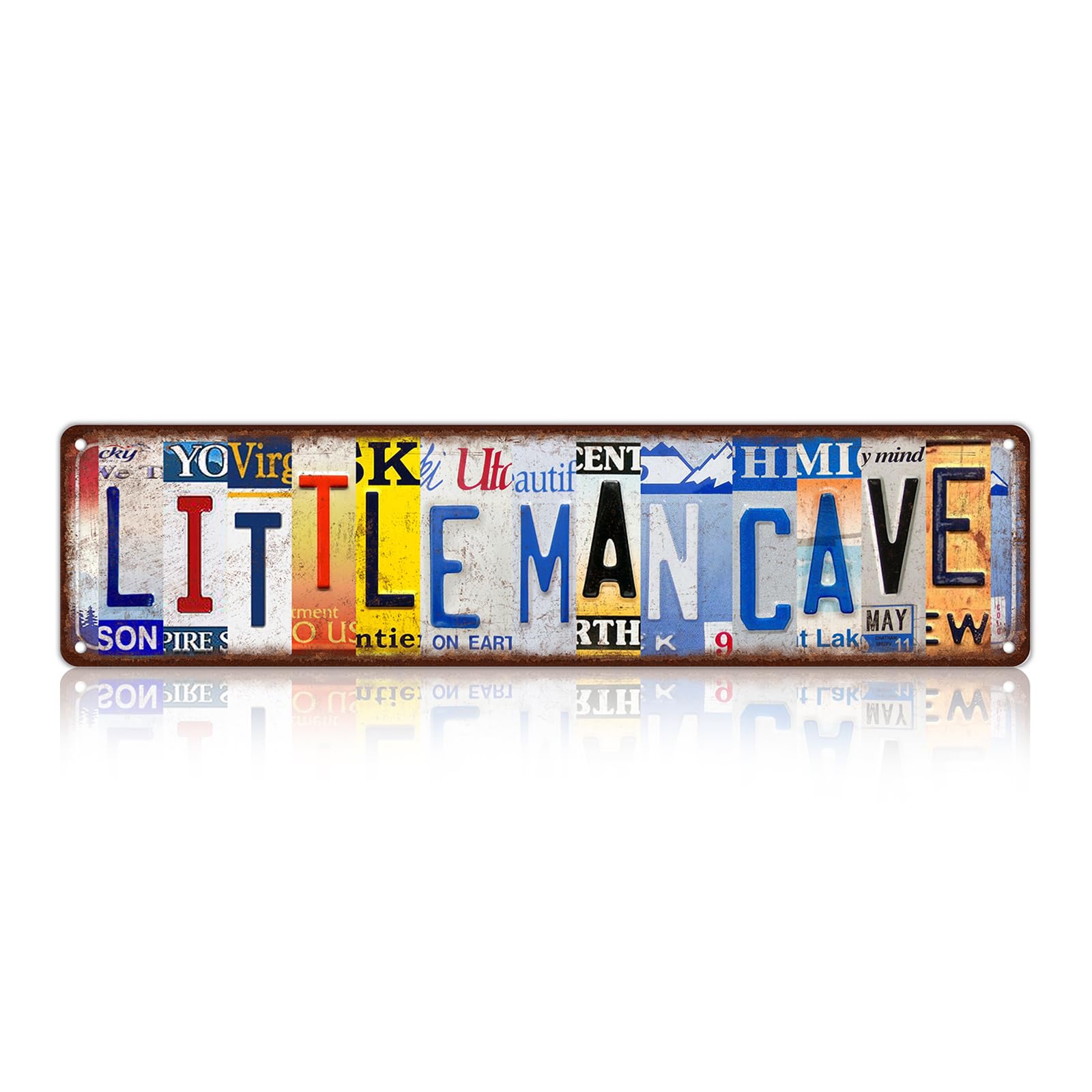 Vintage Little Man Cave Wall Decor Play Room Street Signs Kids Metal Tin Signs 16 x 4 Inches