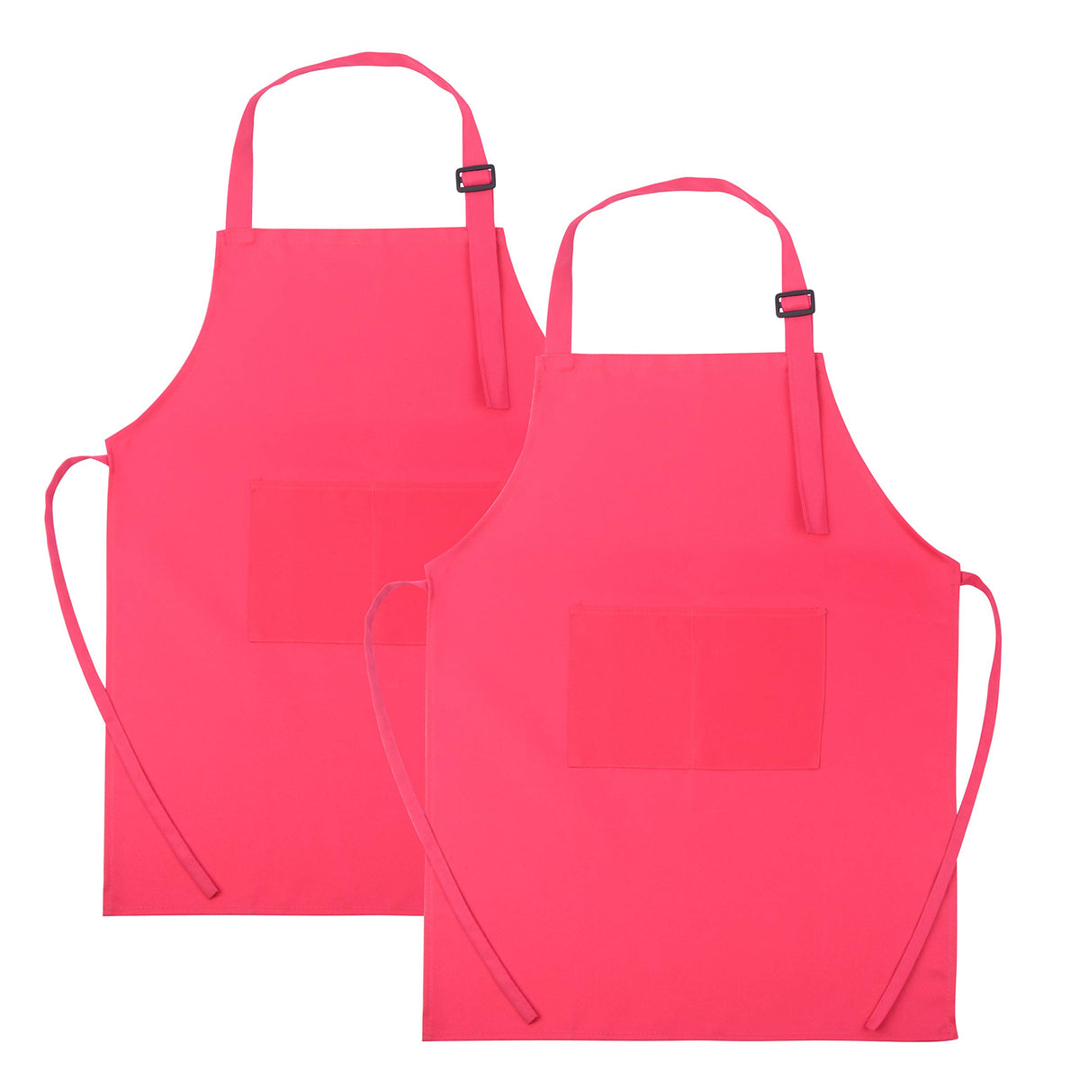 Sinland Kids Apron With Pocket 2 Pack Adjustable Children Chef Apron For Cooking Baking Painting (M: 6-12 Years)