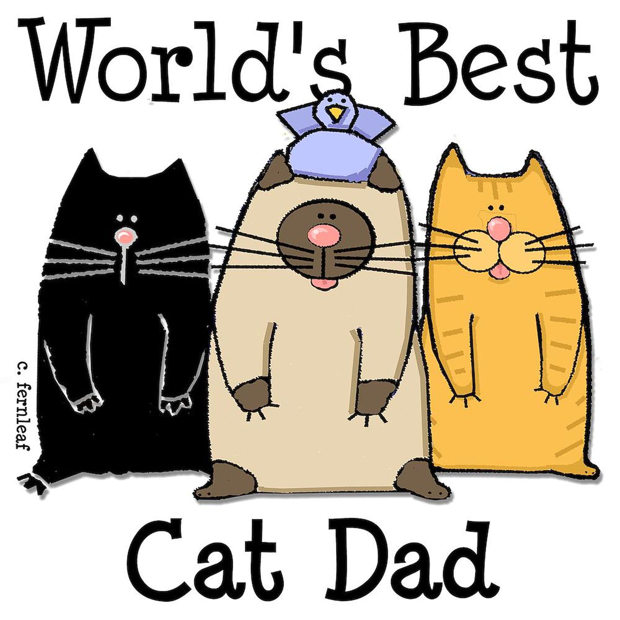 CafePress World's Best Cat Dad Mug 11 oz (325 ml) Ceramic Coffee Mug