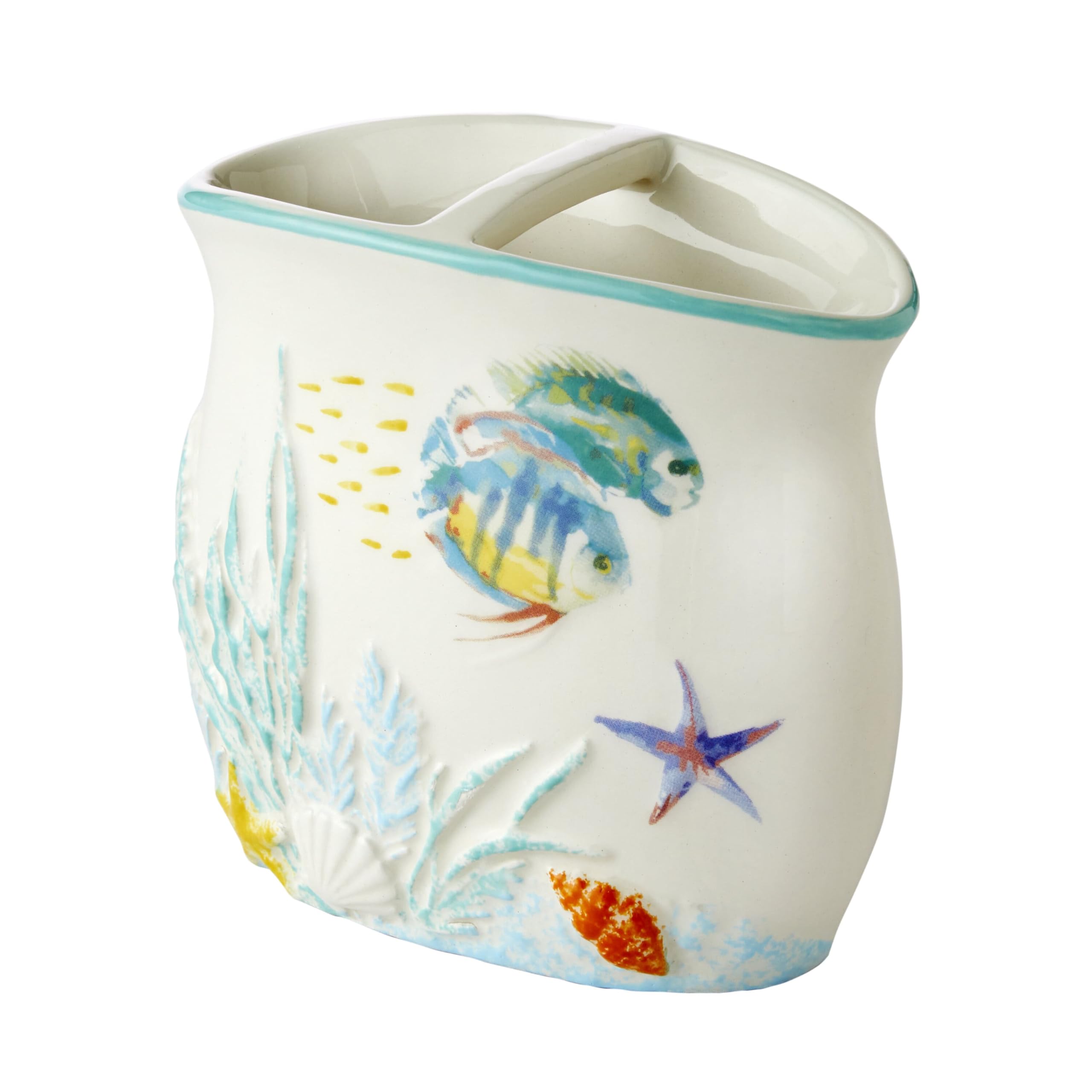 SKL Home by Saturday Knight Ltd. Ocean Watercolor Toothbrush Holder 4.33x2.36x4.53