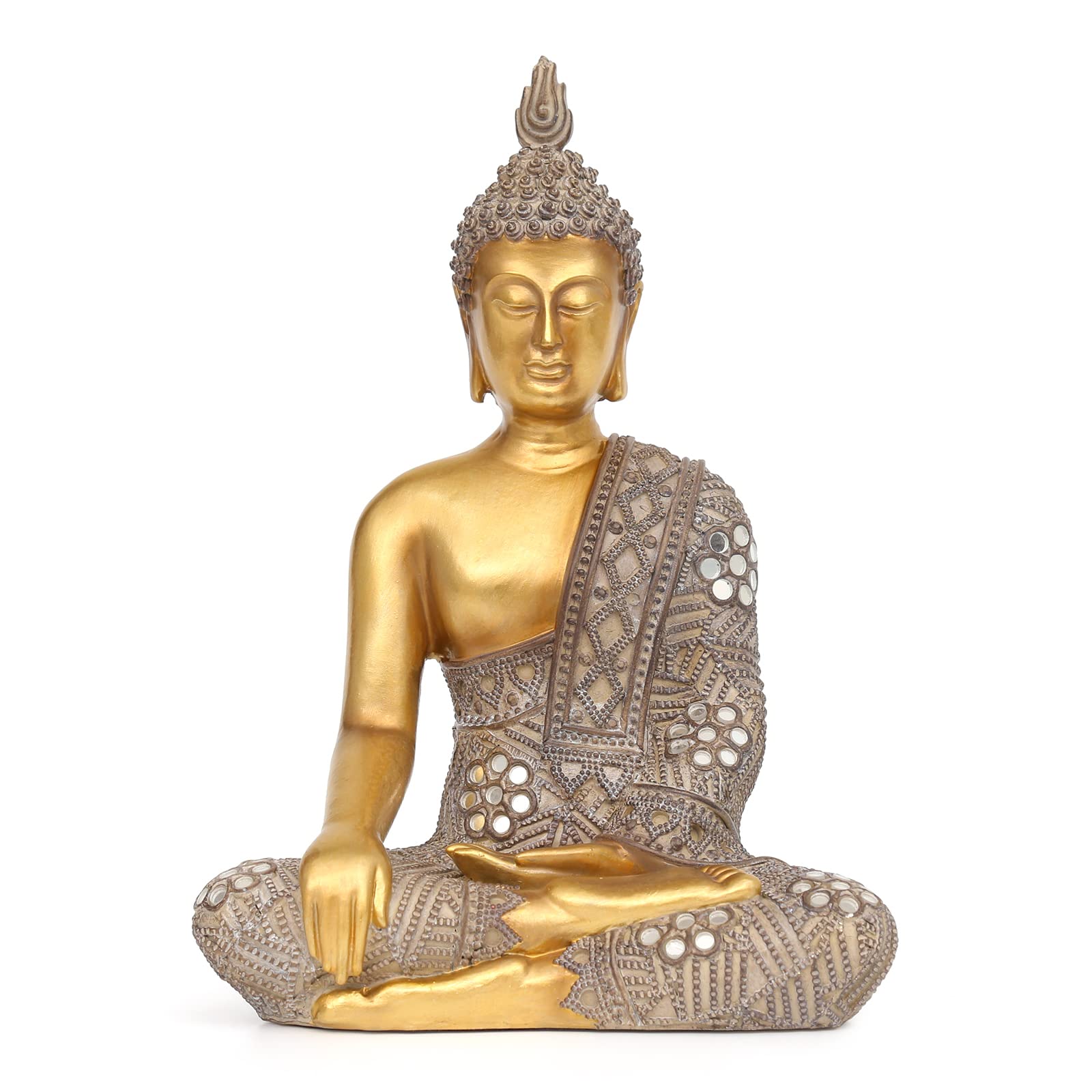 Buddha Statue for Home Decor Gold 10.4   -Buddha Statues for Zen Decor - Spiritual D  cor-Buddha Decor for Living Room-Buda - Bu
