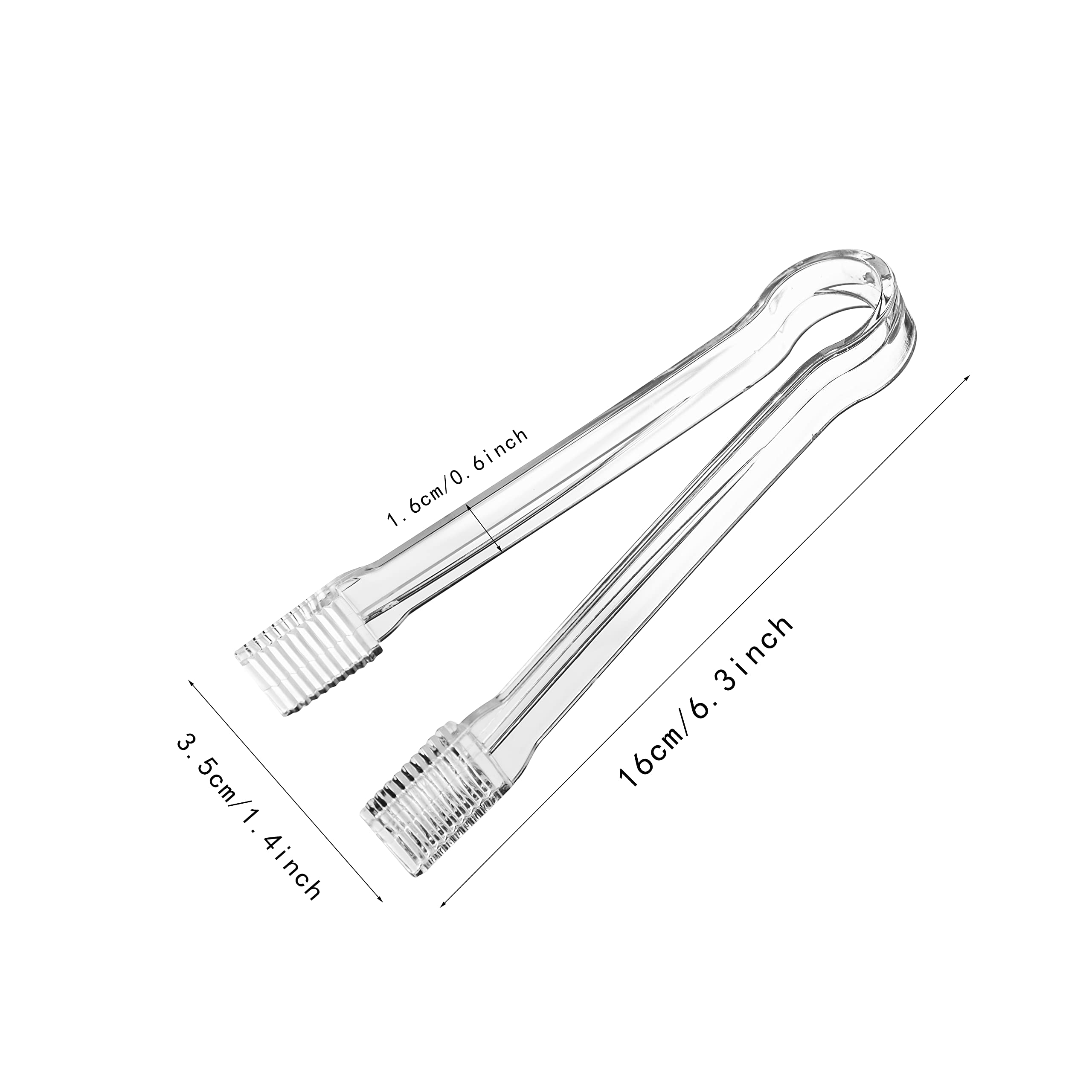 Hqleshui 10 Pieces Plastic Serving Tongs Mini Kitchen Tongs Kitchen Tongs Utility And 10 Pieces Plastic Kitchen Scoops Clear Ice