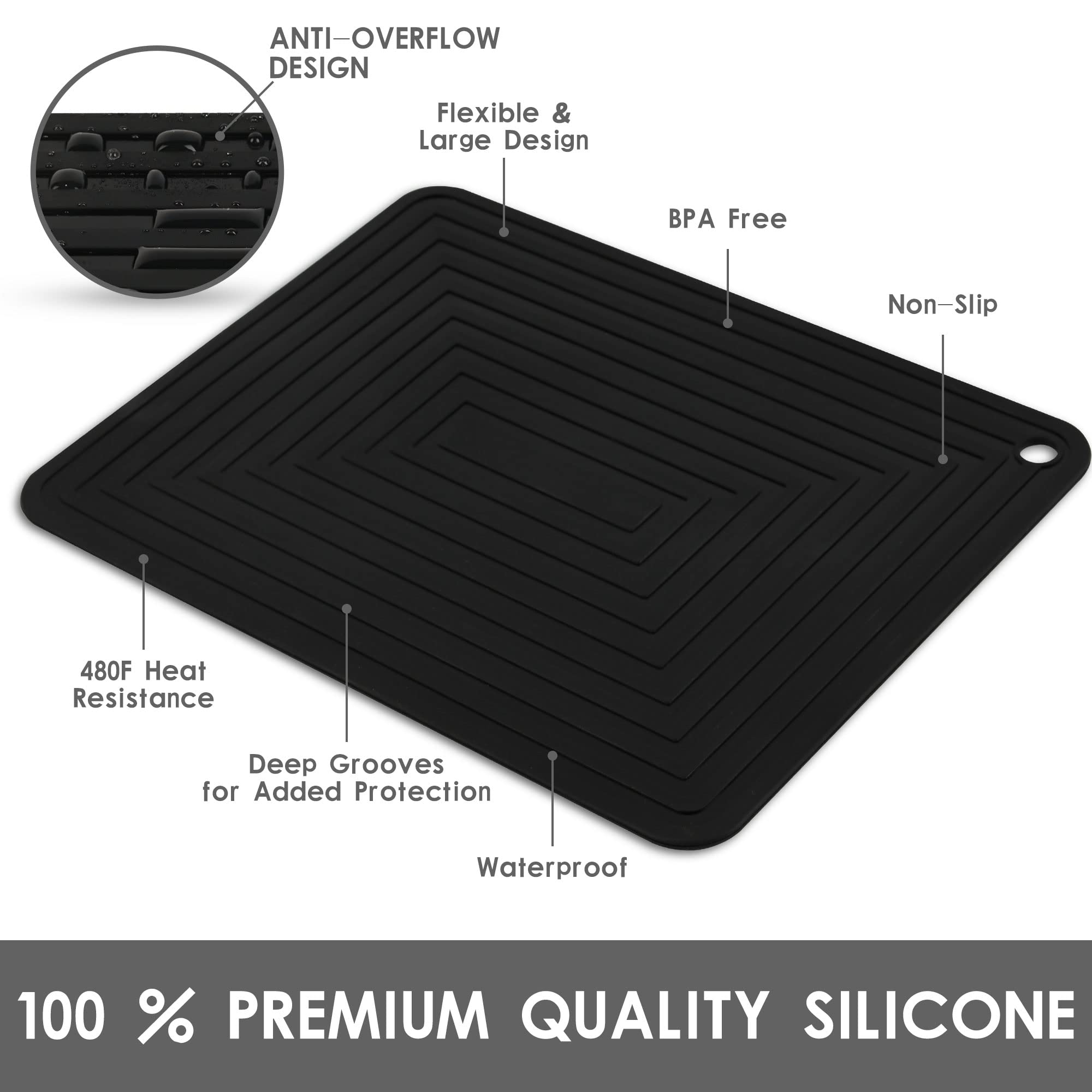 Spuvgvc Silicone Trivets For Hot Pots And Pans-Trivets For Hot Dishes-Heat Resistant Mat For Countertops, Kitchen Small Dish Dry