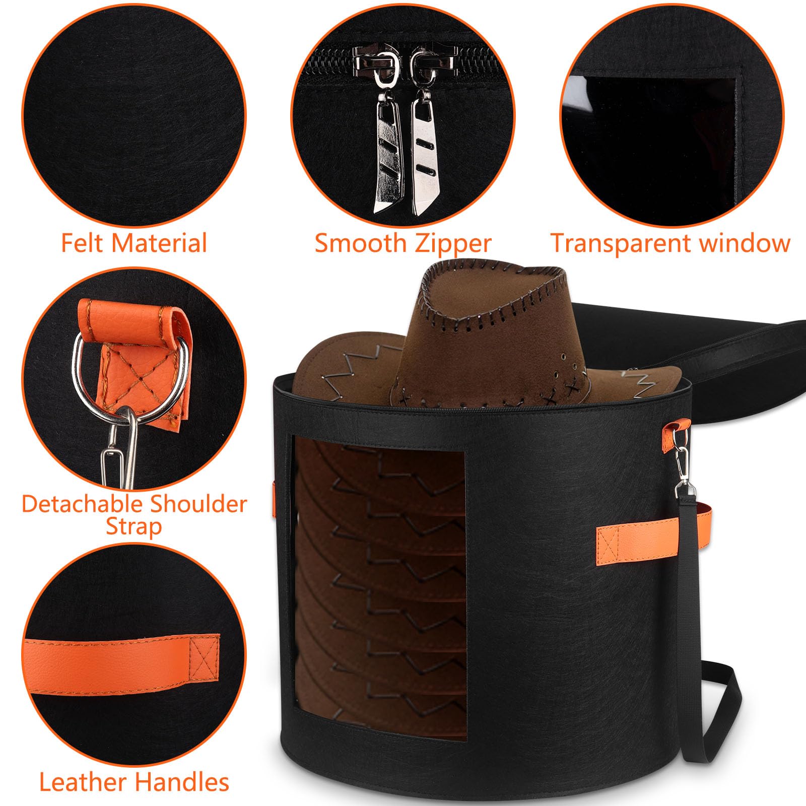 Kushon Oversized Hat Storage Box For Women & Men