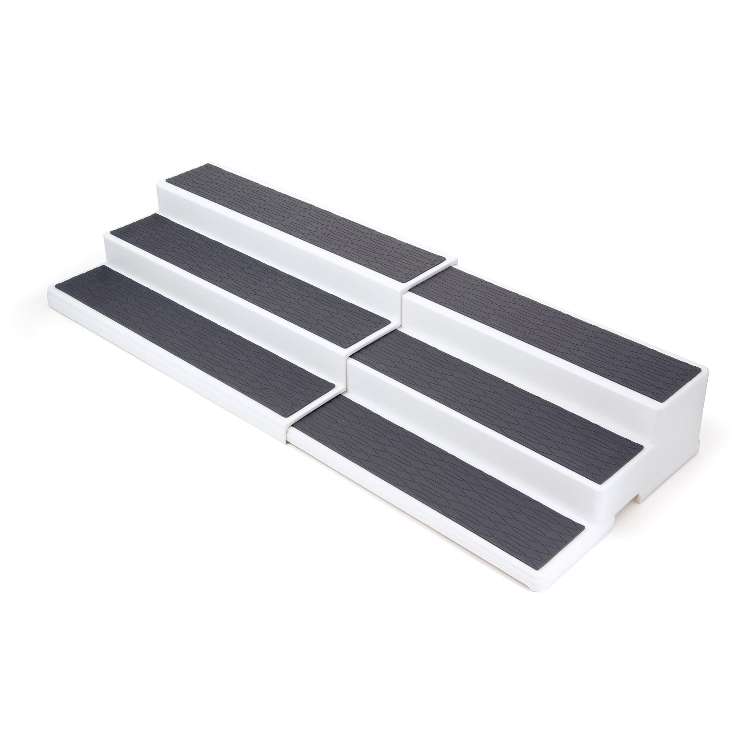 Copco Pro Expandable 3Tier Cabinet Organizer, 14.8 x 9.7 x 3.5 Inch, White and Charcoal Gray