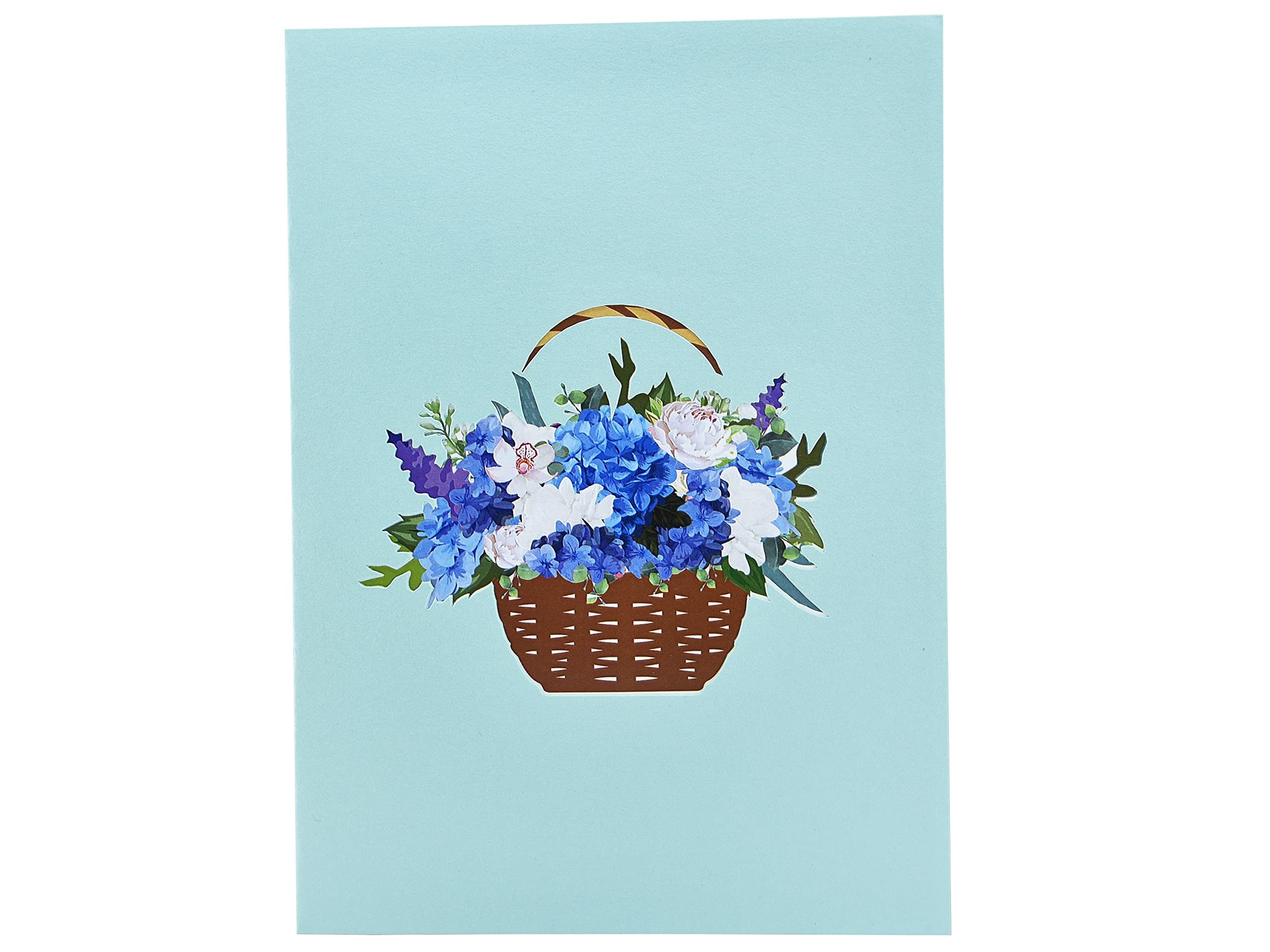 Teabug Cards Hydrangea Flower Basket Pop Up Card, Birthday Card, Mother'S Day Card, Anniversary, Valentines Day Card, Retirement