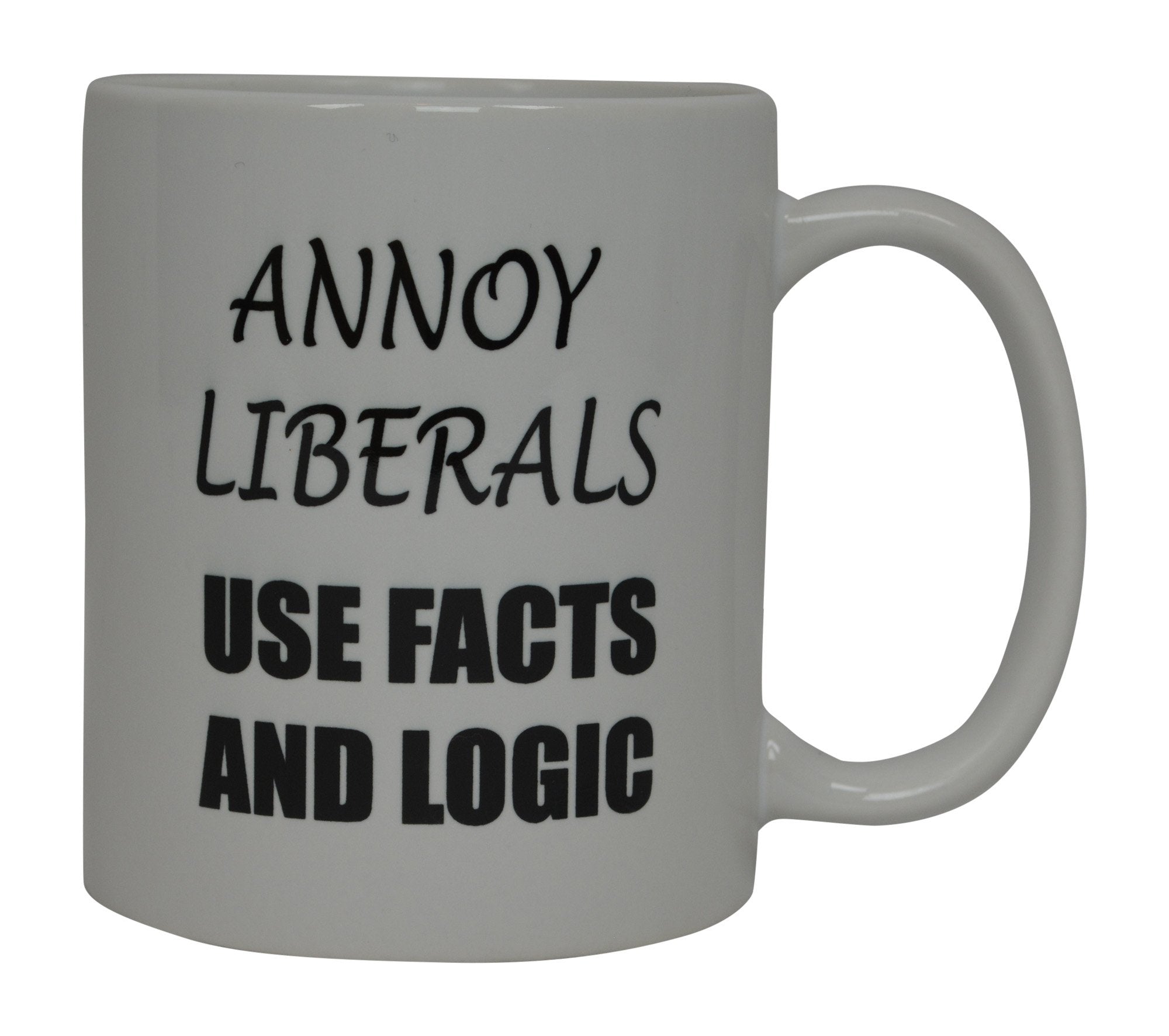 Rogue River Tactical Funny Coffee Mug Annoy Liberals Use Facts And Logic Political Novelty Cup Great Gift Idea For Republicans o