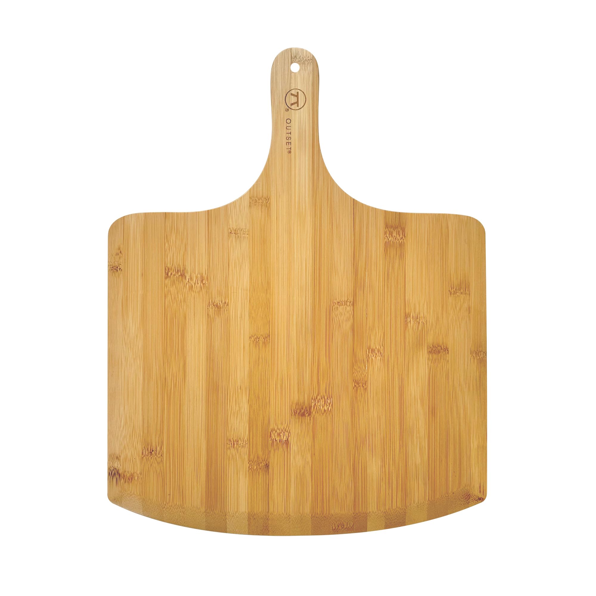 Outset Pizza Peel, Extra Large Bamboo Pizza Paddle, 18 x 14, Tan