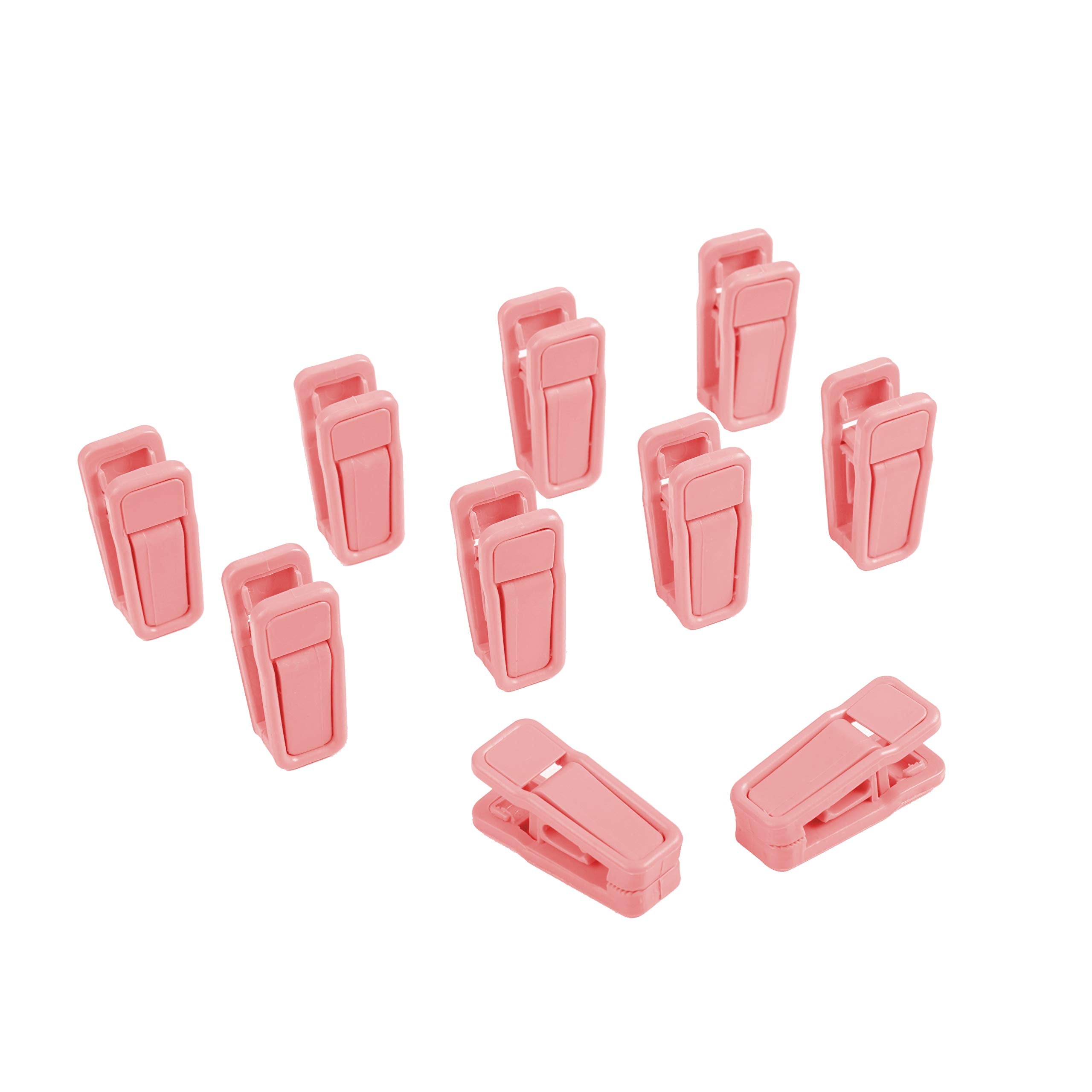 Finnhomy Non-Slip Clothes Hangers for Baby and Kids 30-Pack Velvet Hangers with 10 Finger Clips  Light Pink